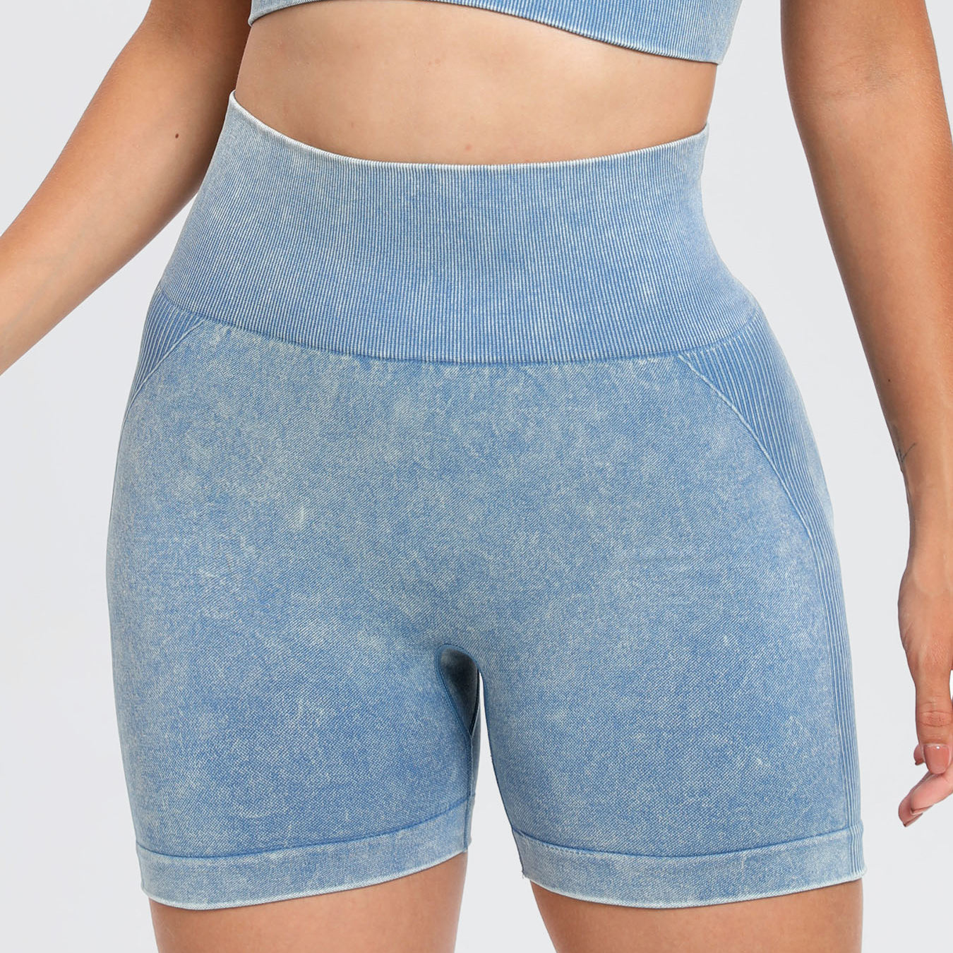 ZenSculpt Washed High Waist Active Shorts