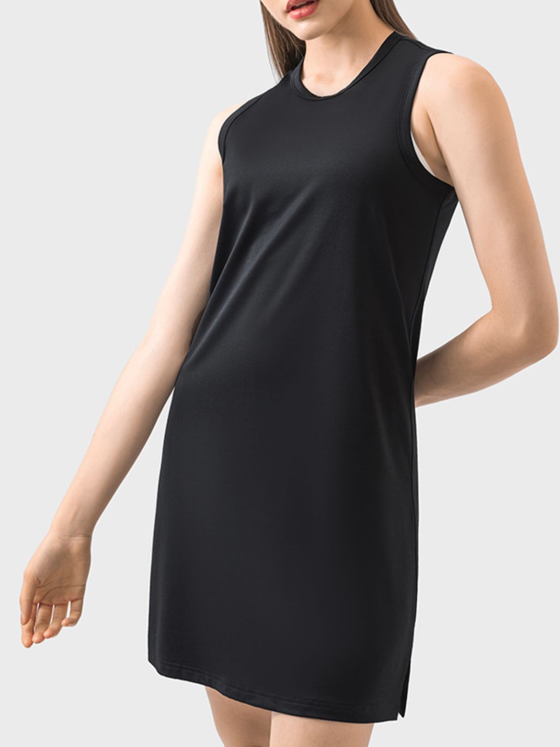 TrainTech Round Neck Sleeveless Active Dress - FleekGoddess
