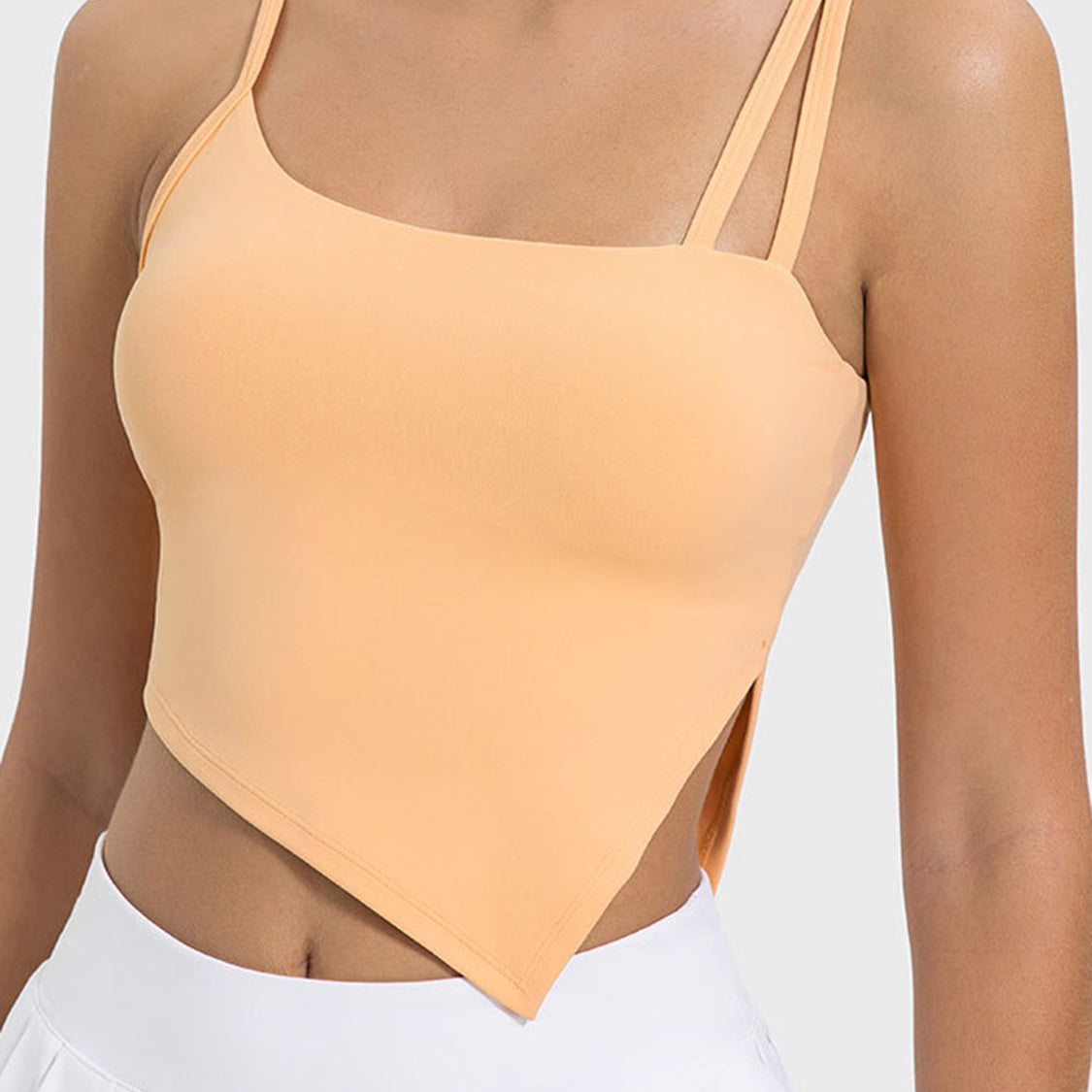 TrainTech Slit Asymmetrical Neck Active Cami