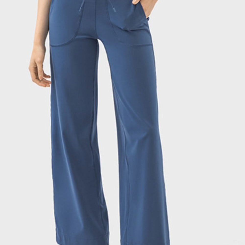 YogaFlex Drawstring Active Pants with Pockets