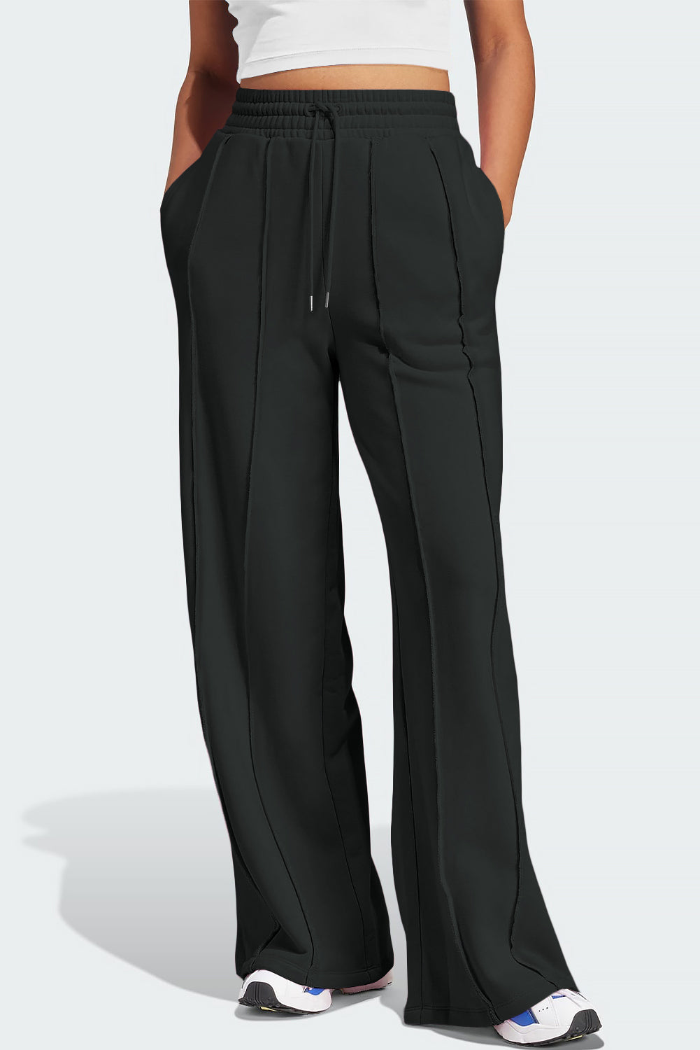 YogaFlex Drawstring Wide Leg Active Pants - FleekGoddess