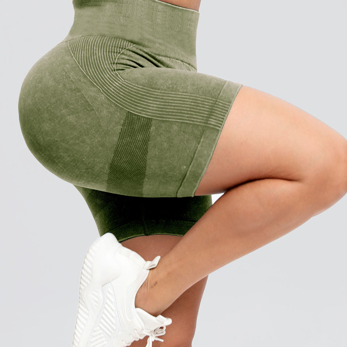 ZenSculpt Washed High Waist Active Shorts