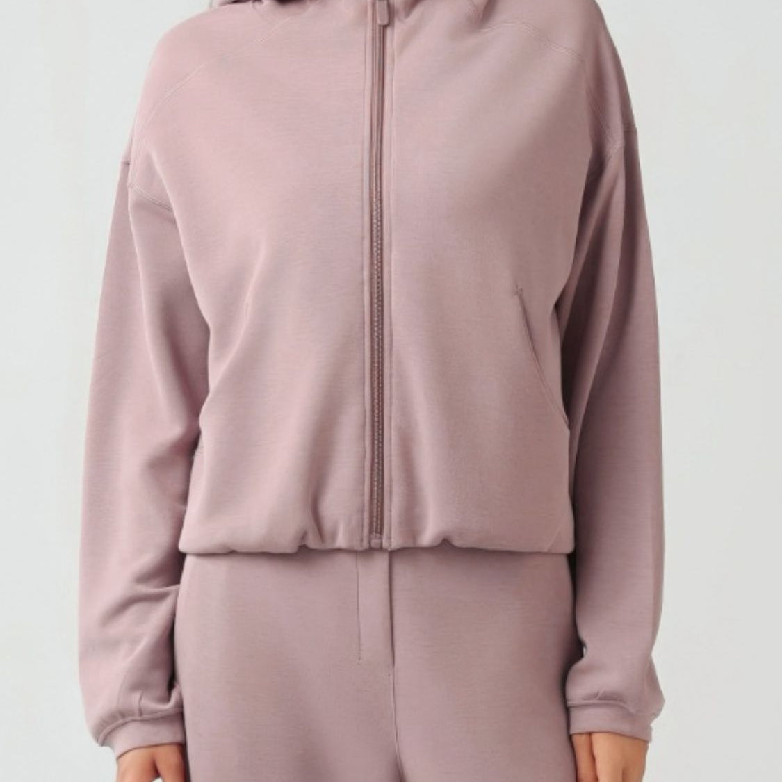 TrainTech Zip Up Dropped Shoulder Active Hooded