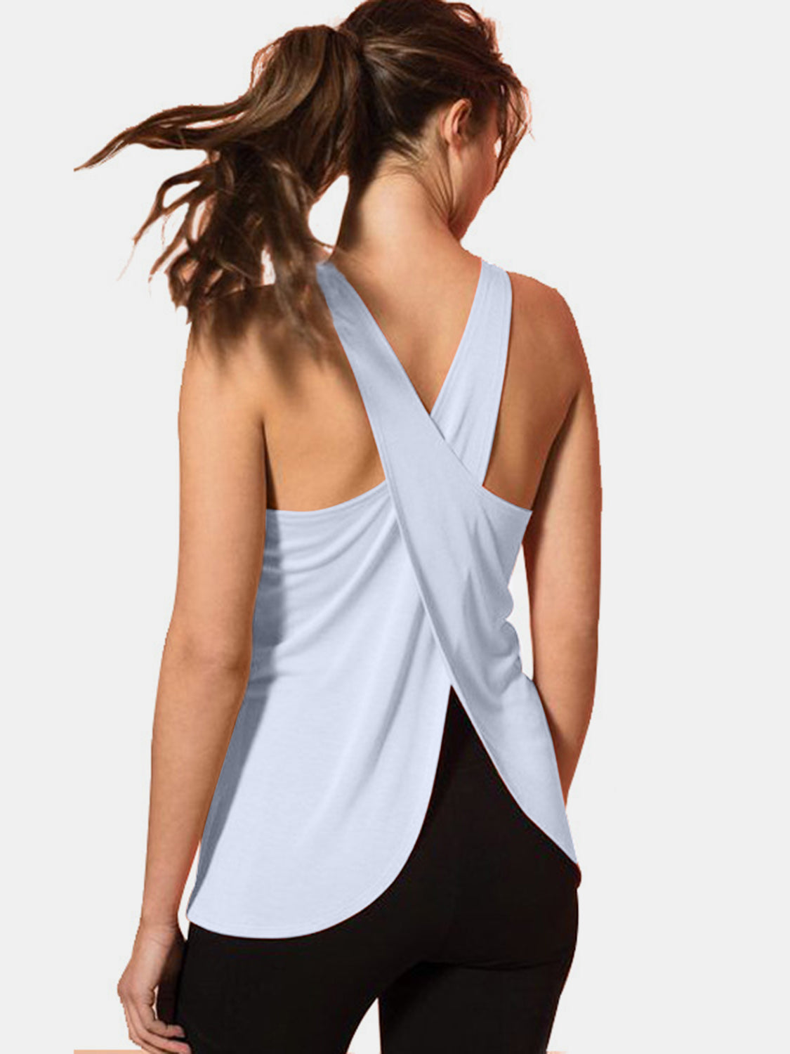YogaFlex Crisscross Scoop Neck Active Tank - FleekGoddess