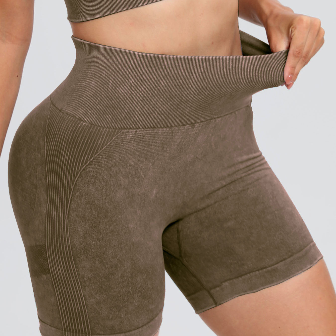 ZenSculpt Washed High Waist Active Shorts
