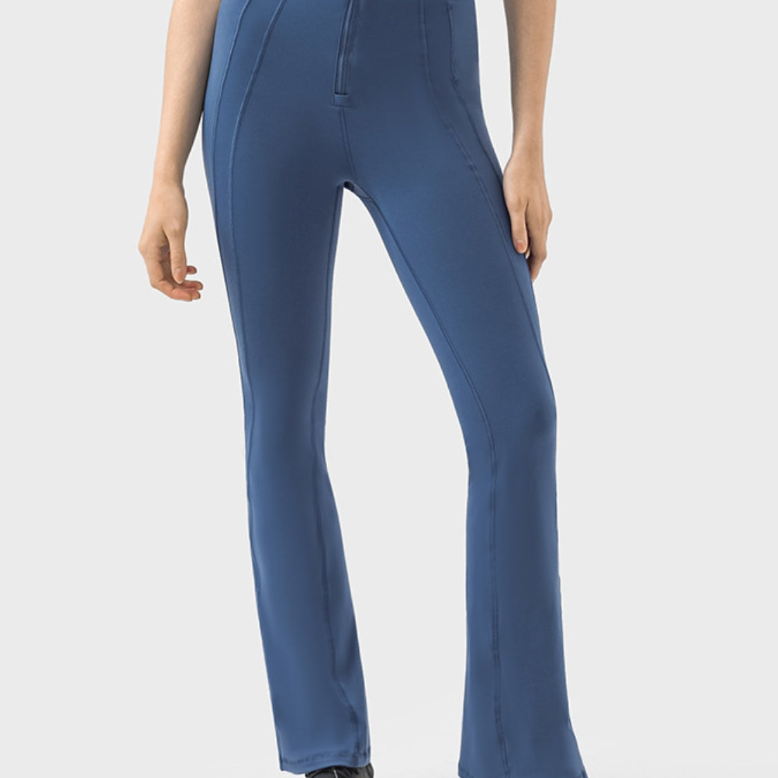 ZenSculpt Zipper Detail High Waist Active Pants