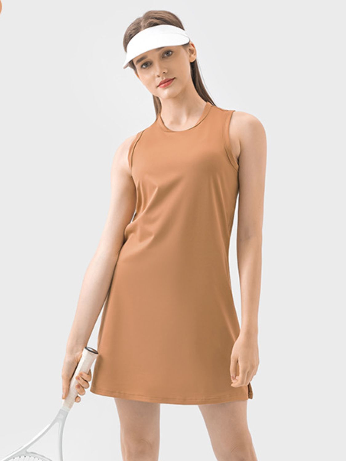 TrainTech Round Neck Sleeveless Active Dress - FleekGoddess