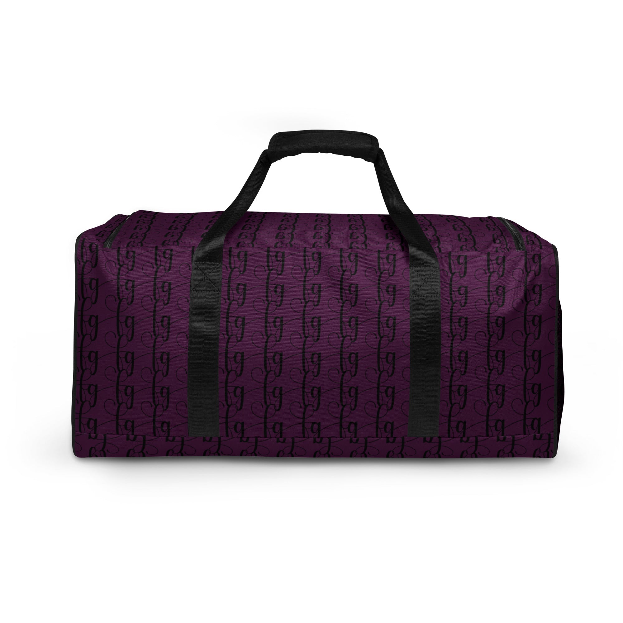 Tyrian Purple / Black FG Blocked Duffle bag - FleekGoddess