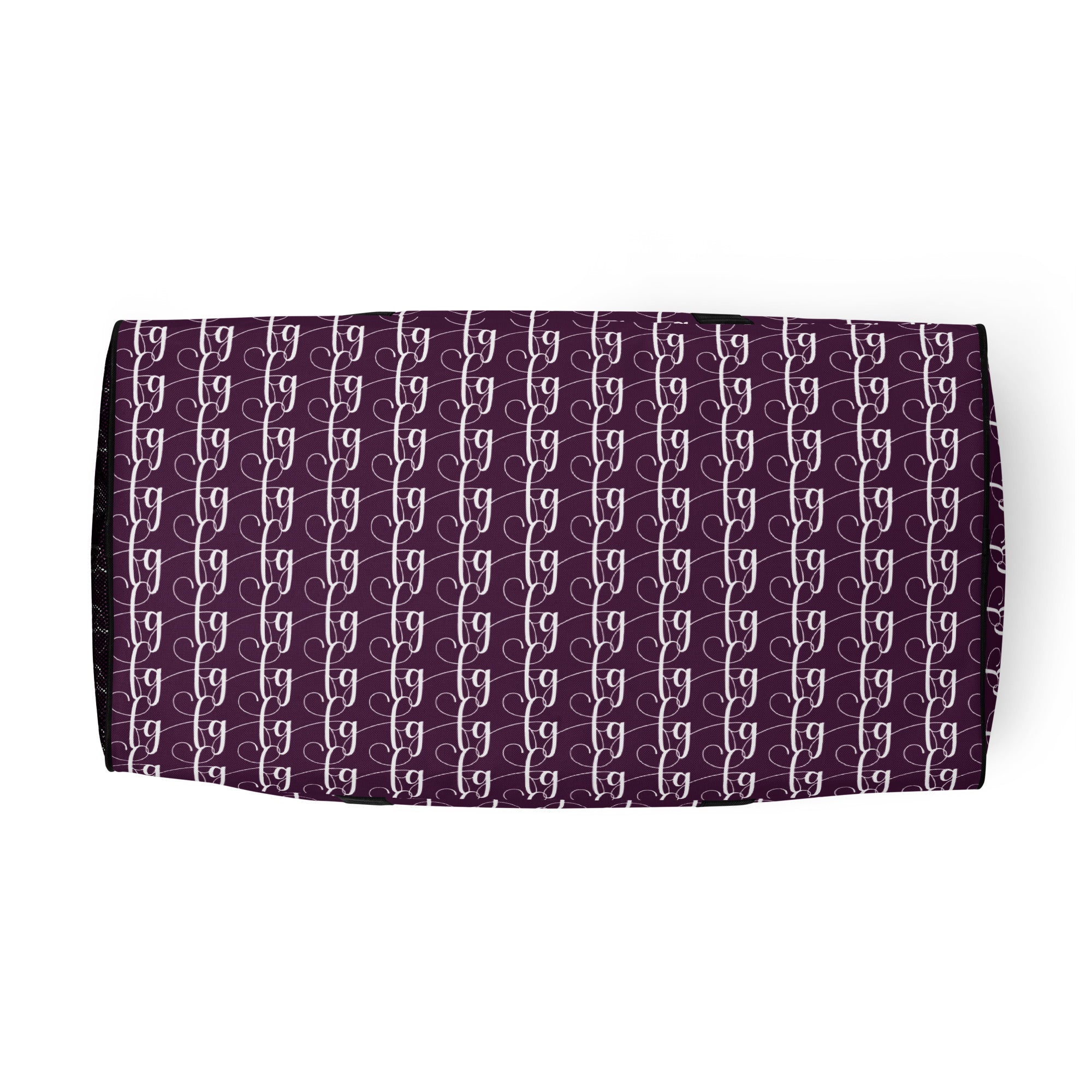 Tyrian Purple / White FG Blocked Duffle Bag - FleekGoddess