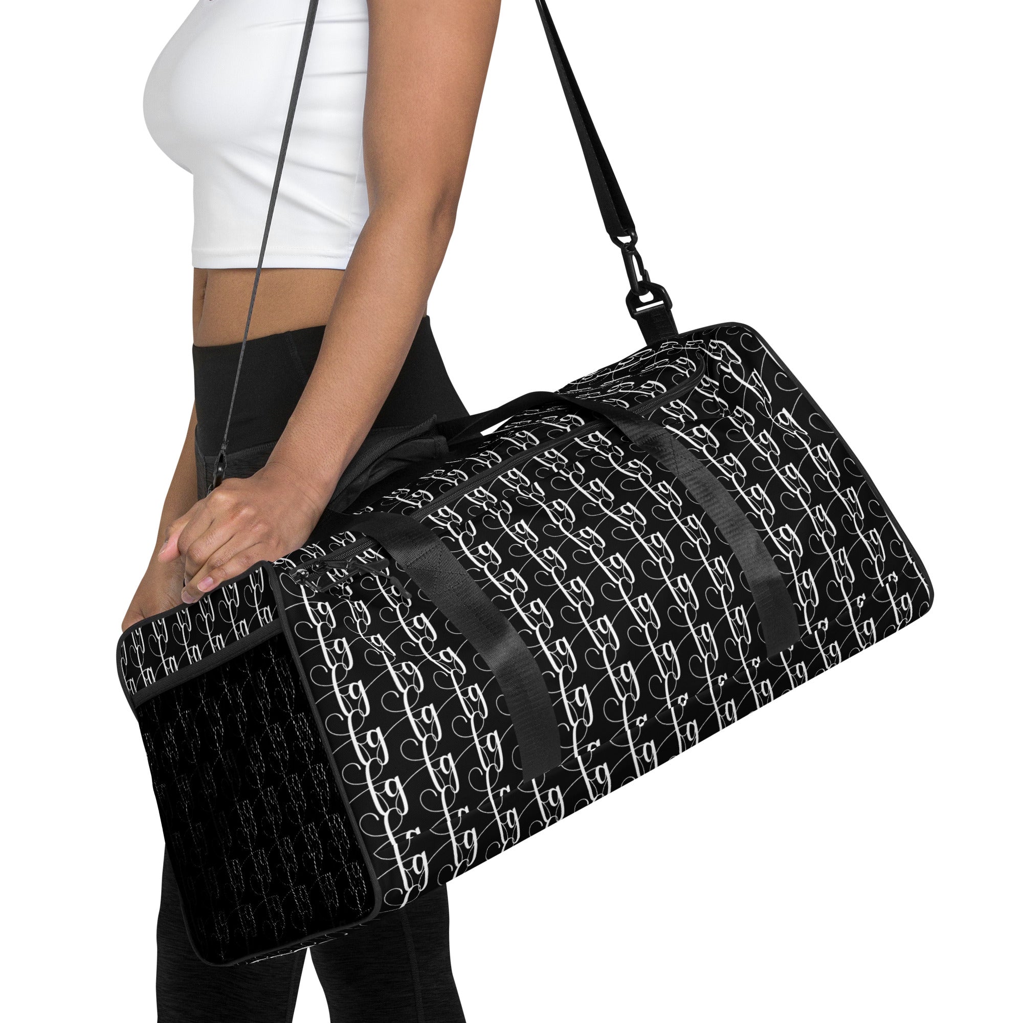 Black / White FG Blocked Duffle Bag - FleekGoddess