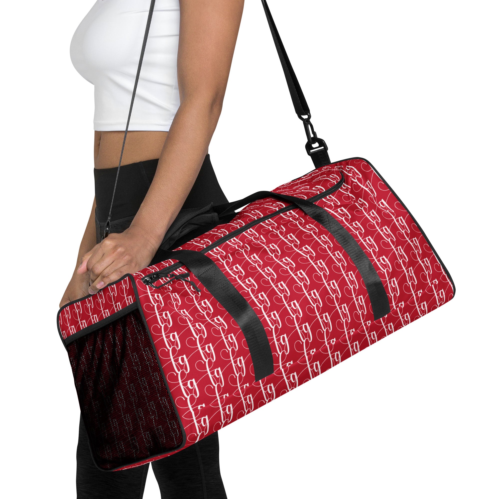 Red / White FG Blocked Duffle Bag - FleekGoddess