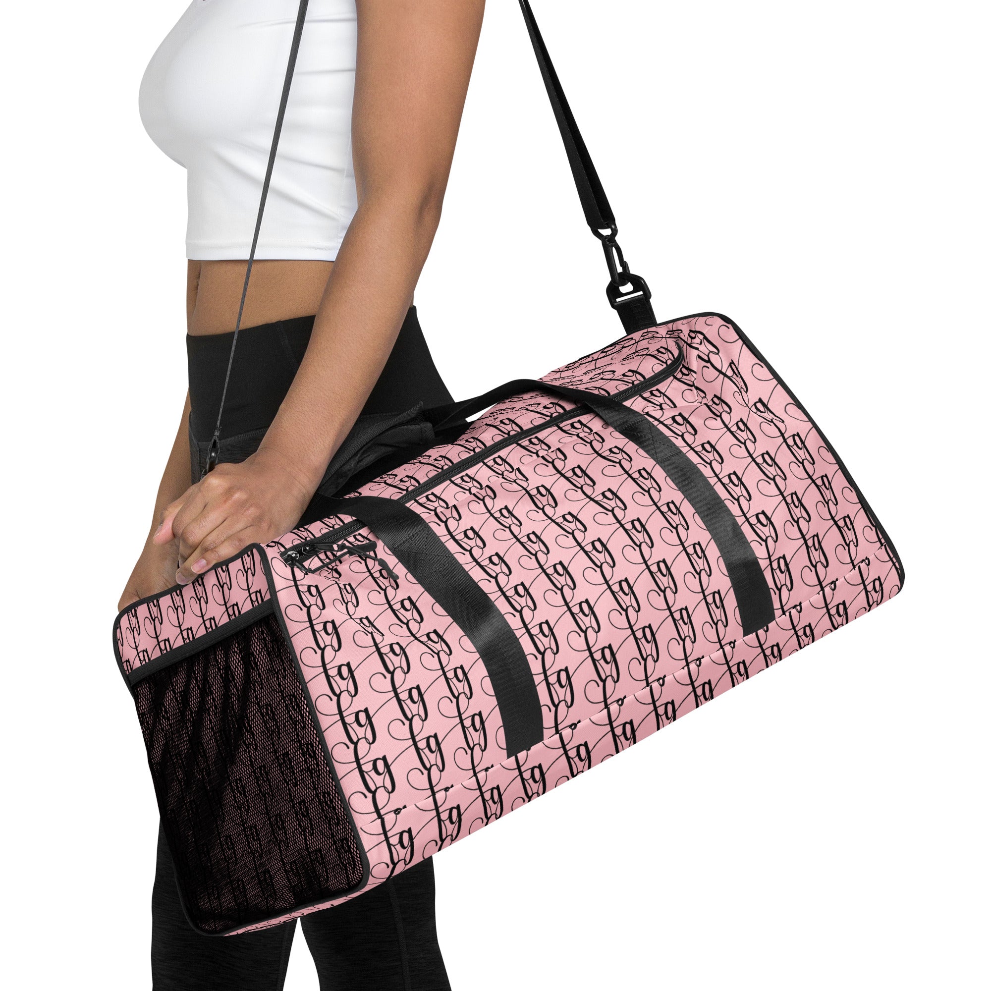 Pink / Black FG Blocked Duffle Bag - FleekGoddess