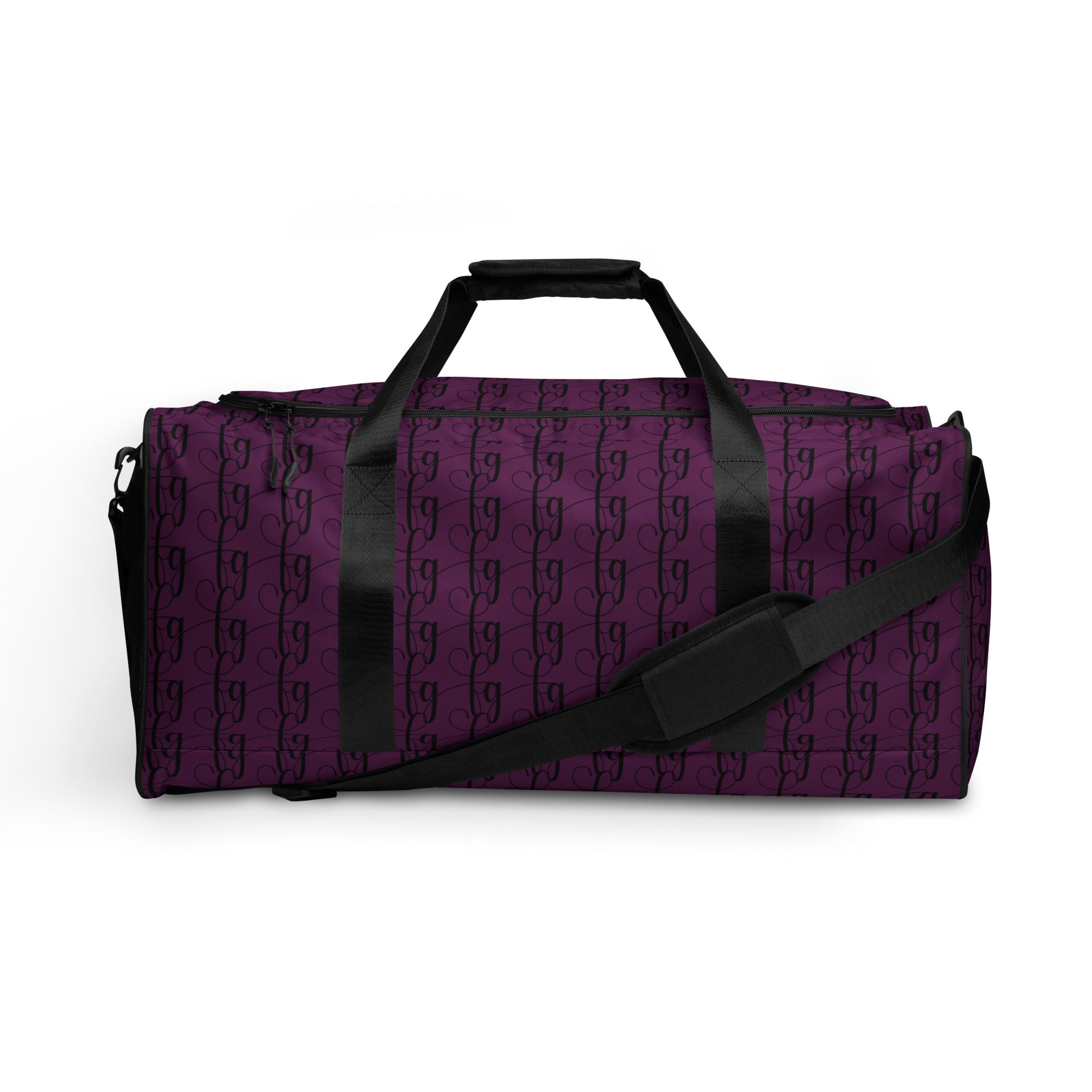 Tyrian Purple / Black FG Blocked Duffle bag - FleekGoddess