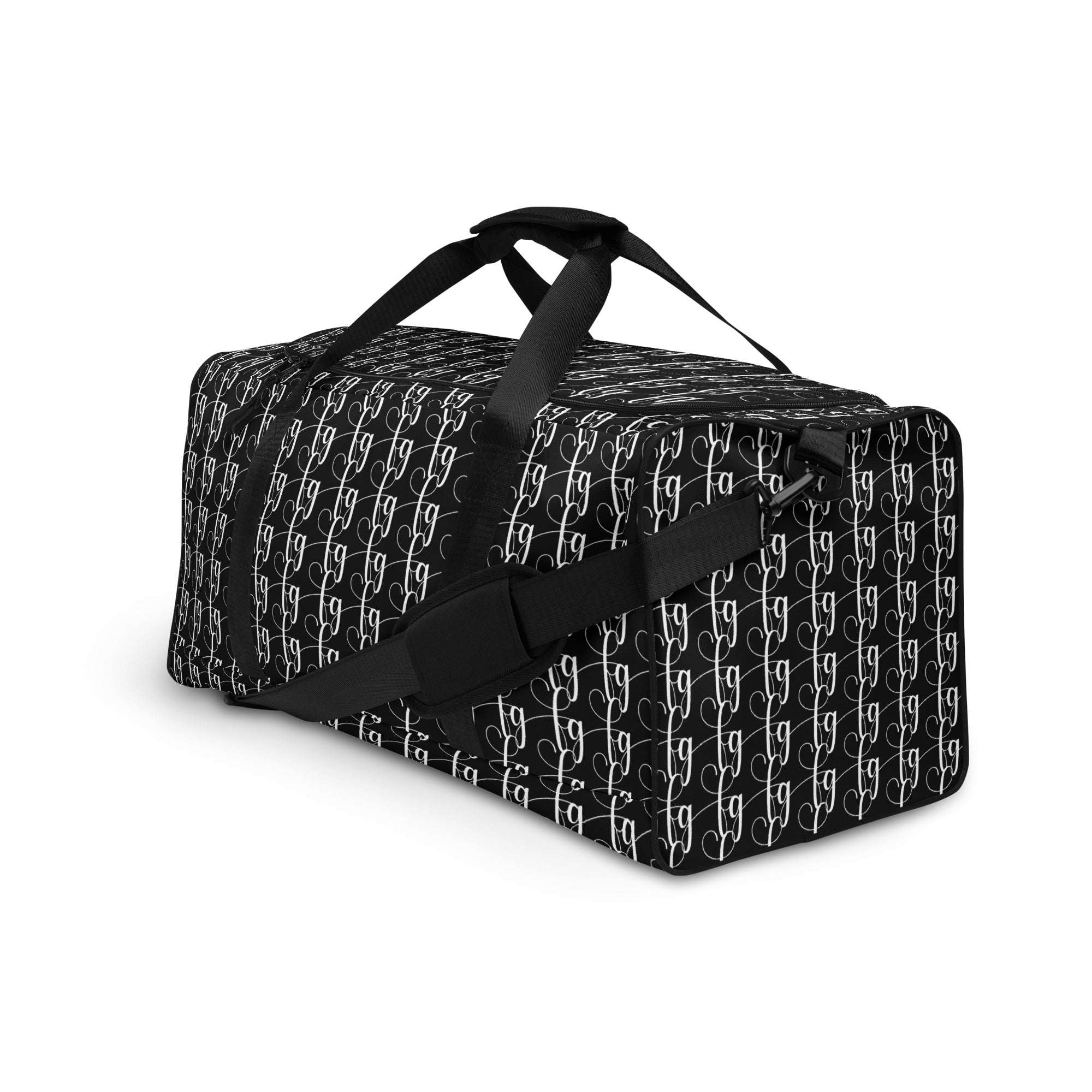 Black / White FG Blocked Duffle Bag - FleekGoddess