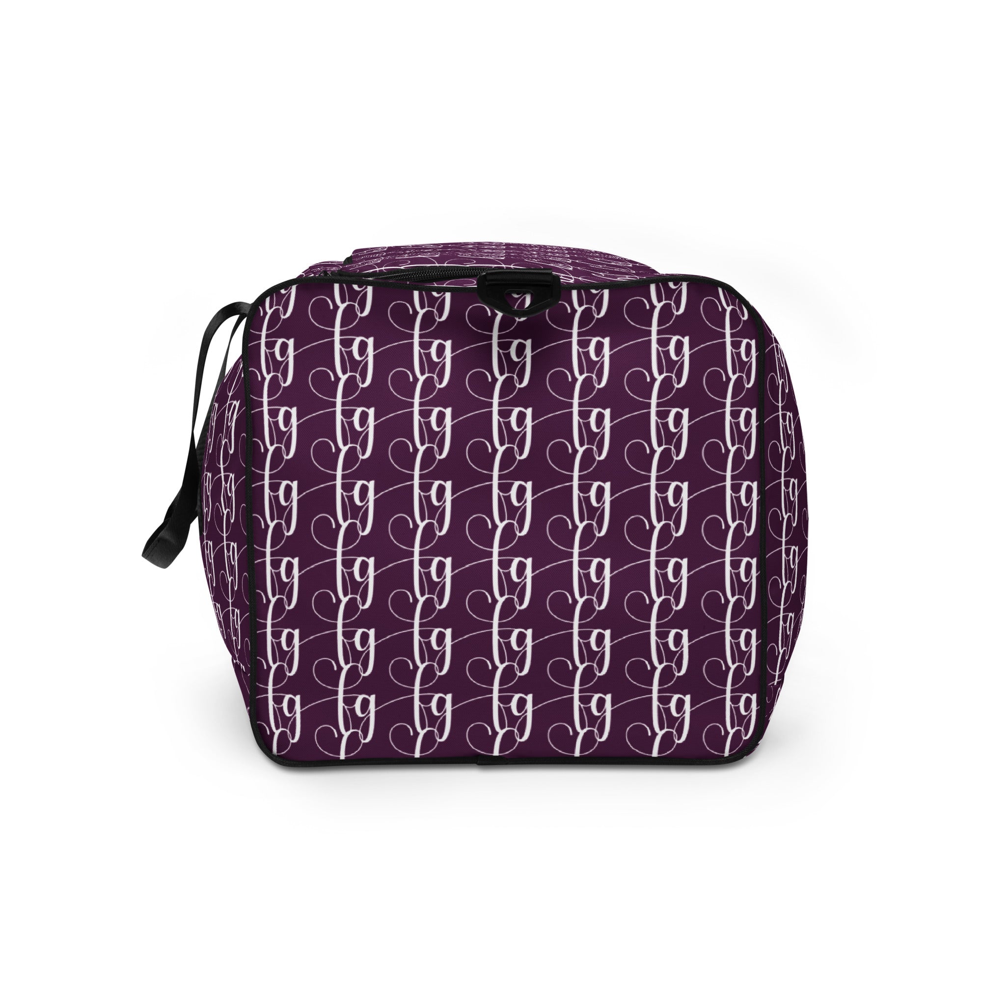 Tyrian Purple / White FG Blocked Duffle Bag - FleekGoddess