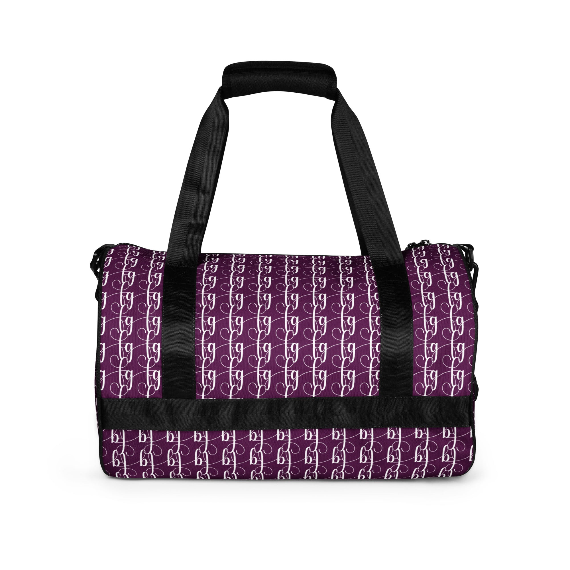 Tyrian Purple / White FG Blocked Gym Bag - FleekGoddess