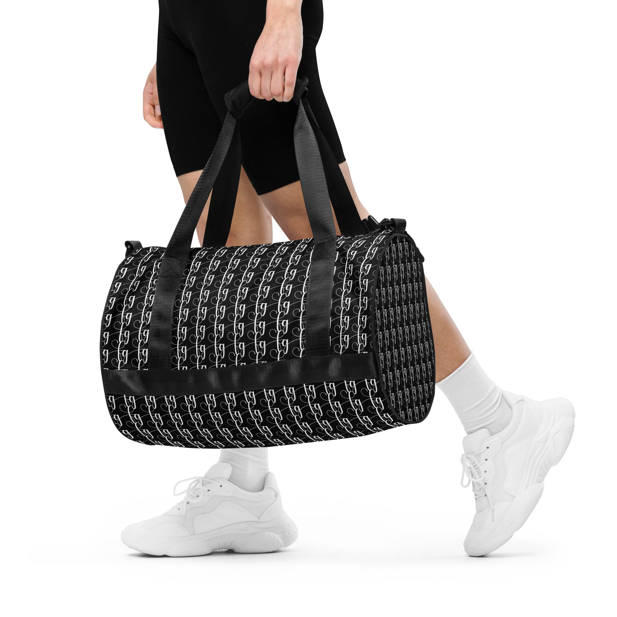 Black / White FG Blocked Gym Bag - FleekGoddess