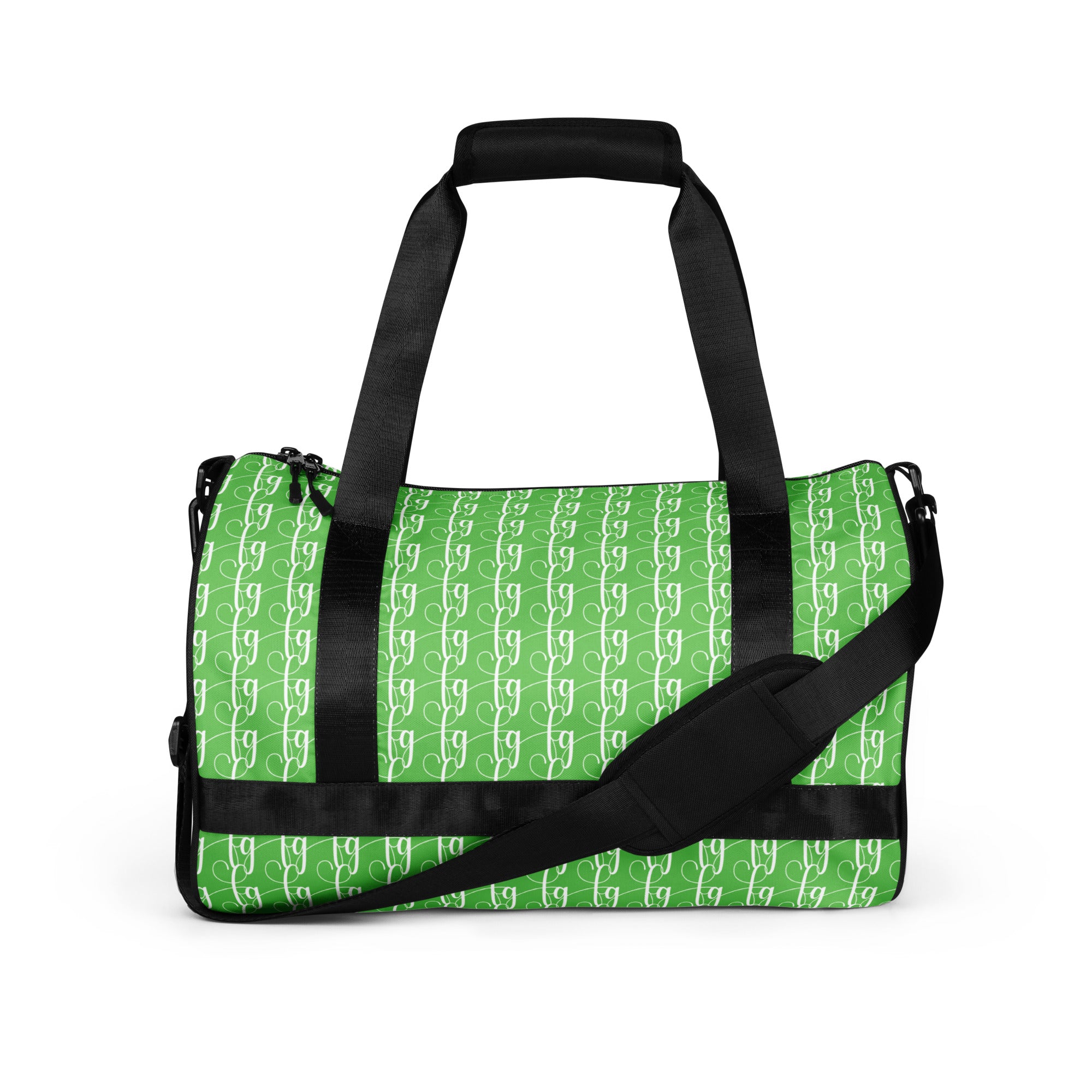 Mantis Green / White FG Blocked Gym Bag - FleekGoddess