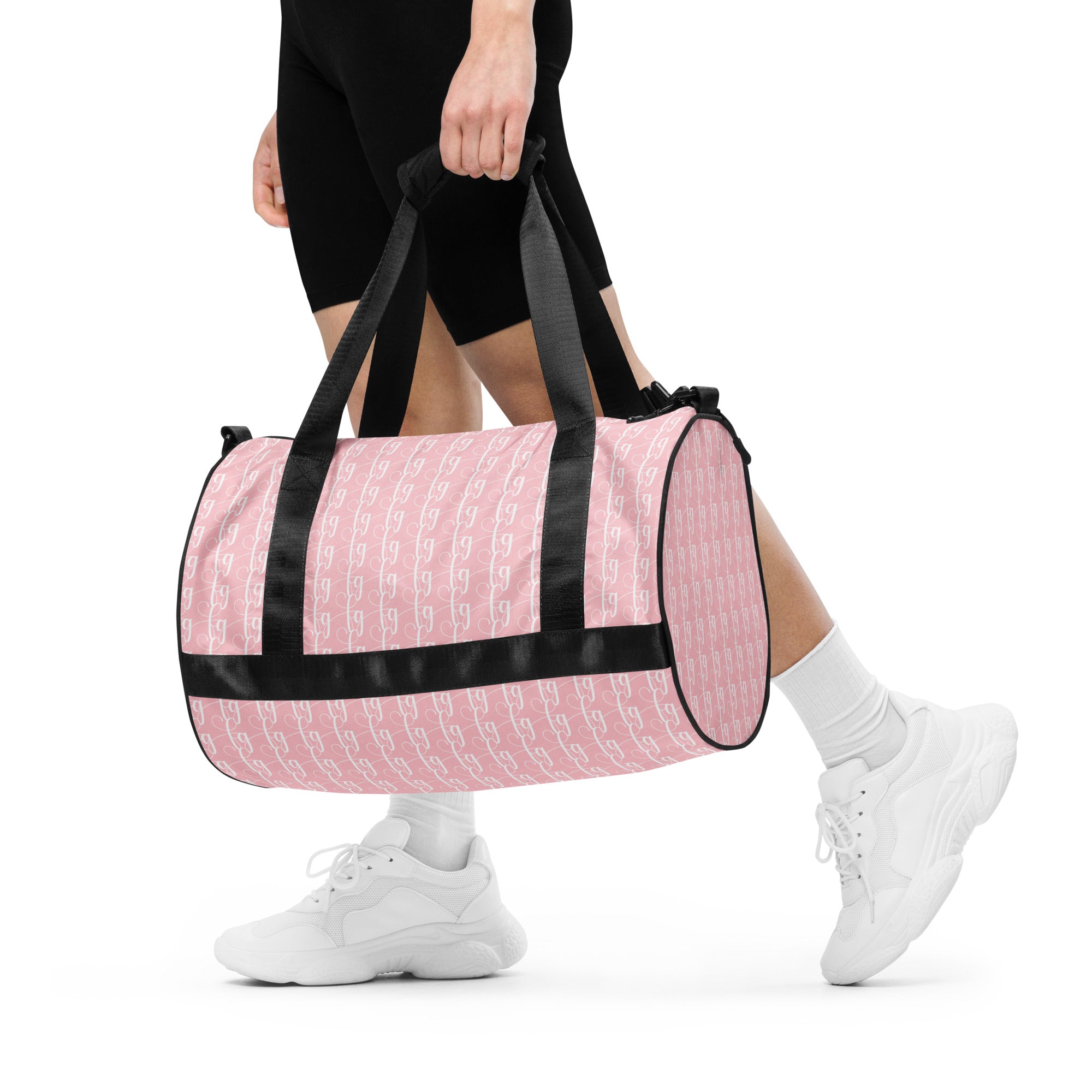Pink / White FG Blocked Gym Bag - FleekGoddess