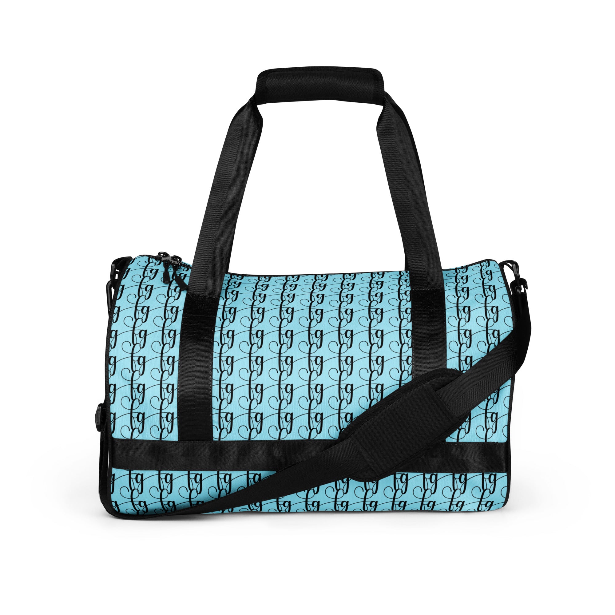 Blizzard Blue / Black FG Blocked Gym Bag - FleekGoddess