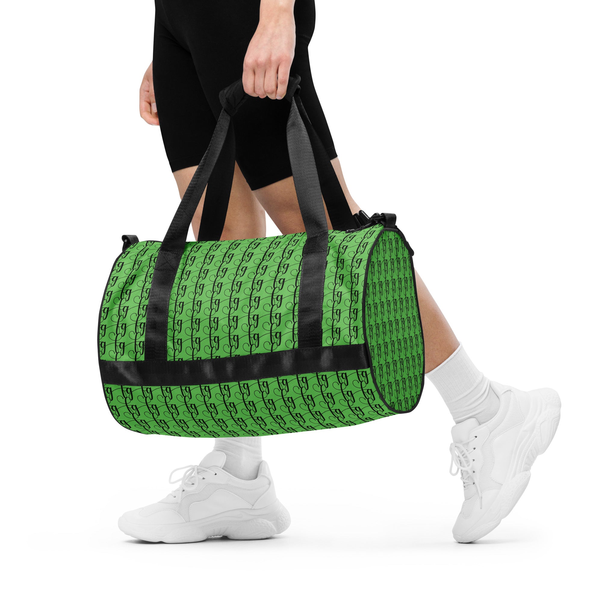 Mantis Green / Black FG Blocked Gym Bag - FleekGoddess
