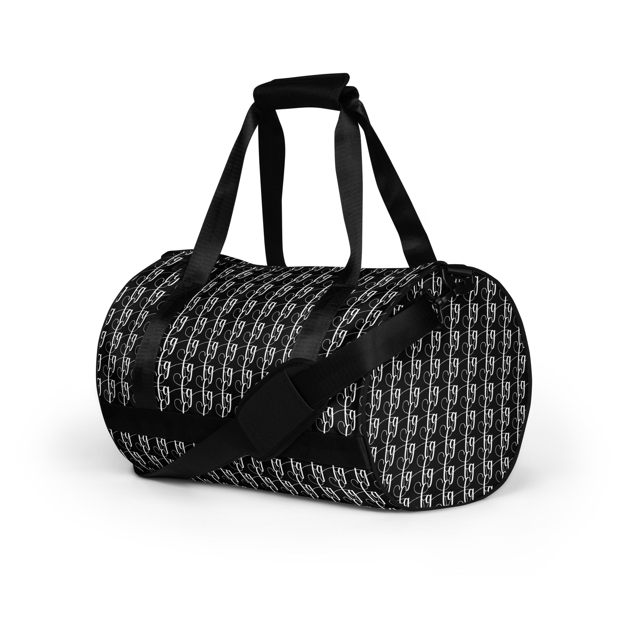 Black / White FG Blocked Gym Bag - FleekGoddess