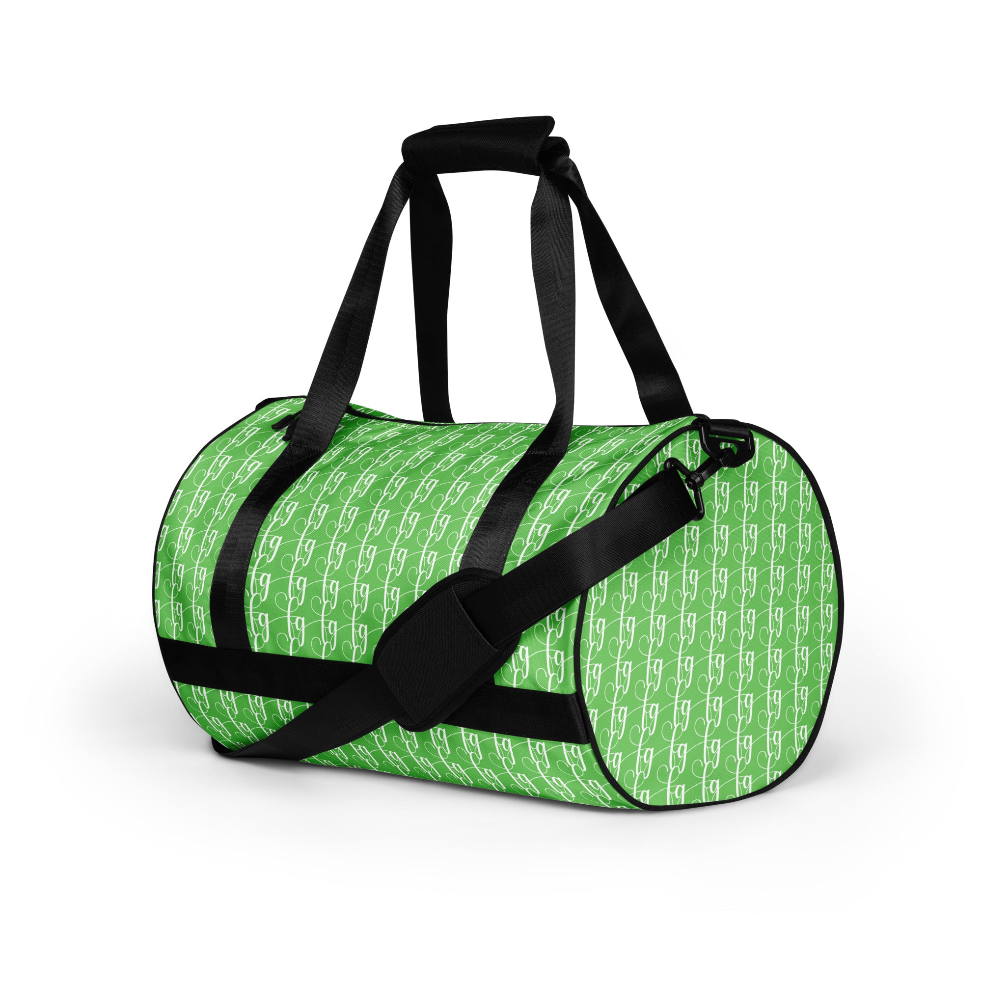 Mantis Green / White FG Blocked Gym Bag - FleekGoddess