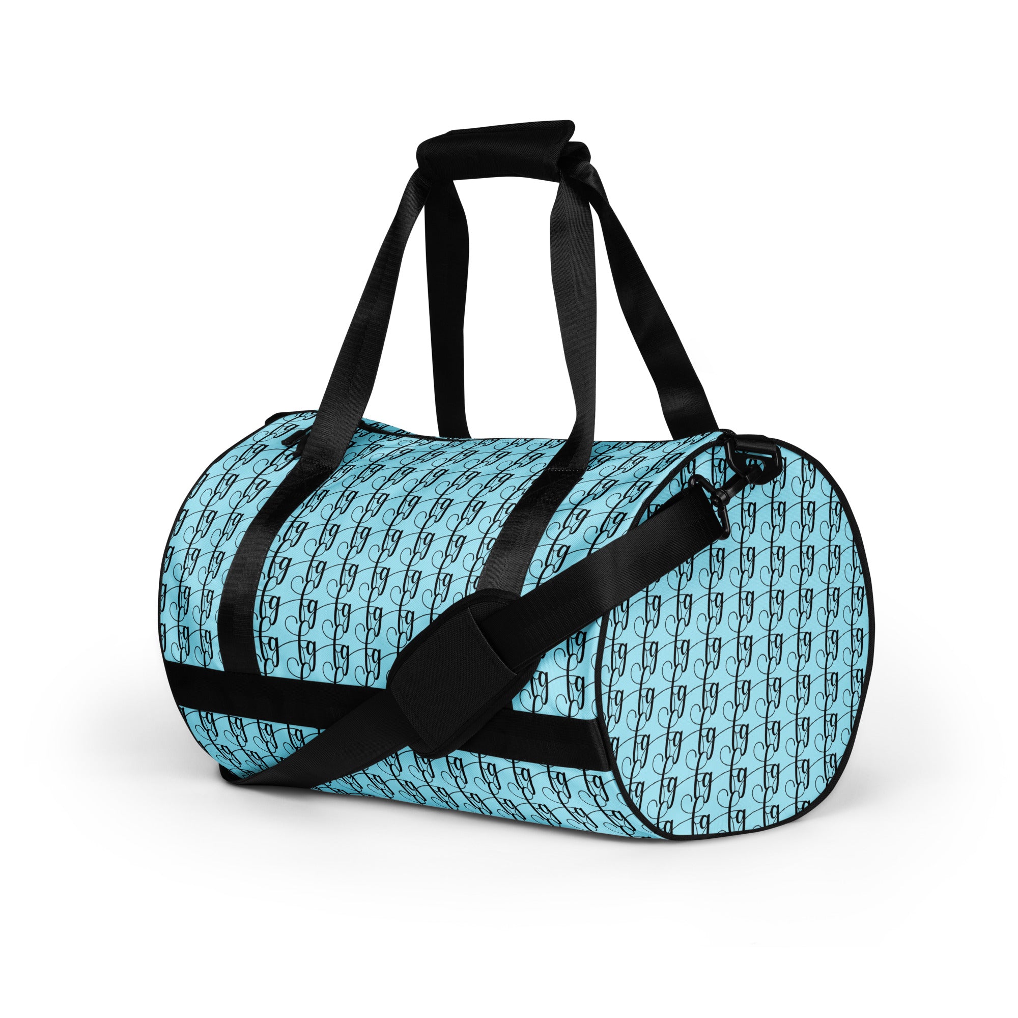 Blizzard Blue / Black FG Blocked Gym Bag - FleekGoddess