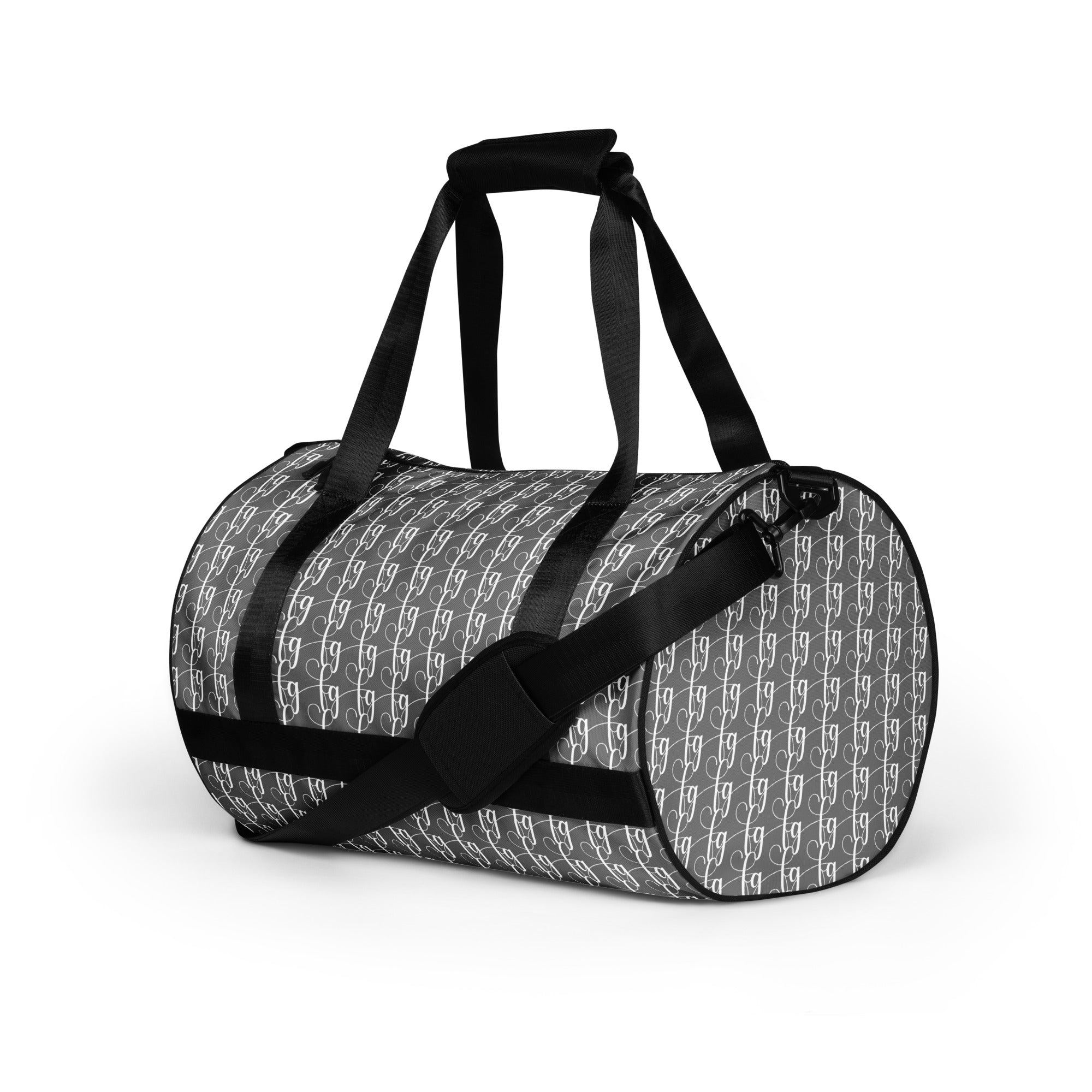 Gray / White FG Blocked Gym Bag - FleekGoddess