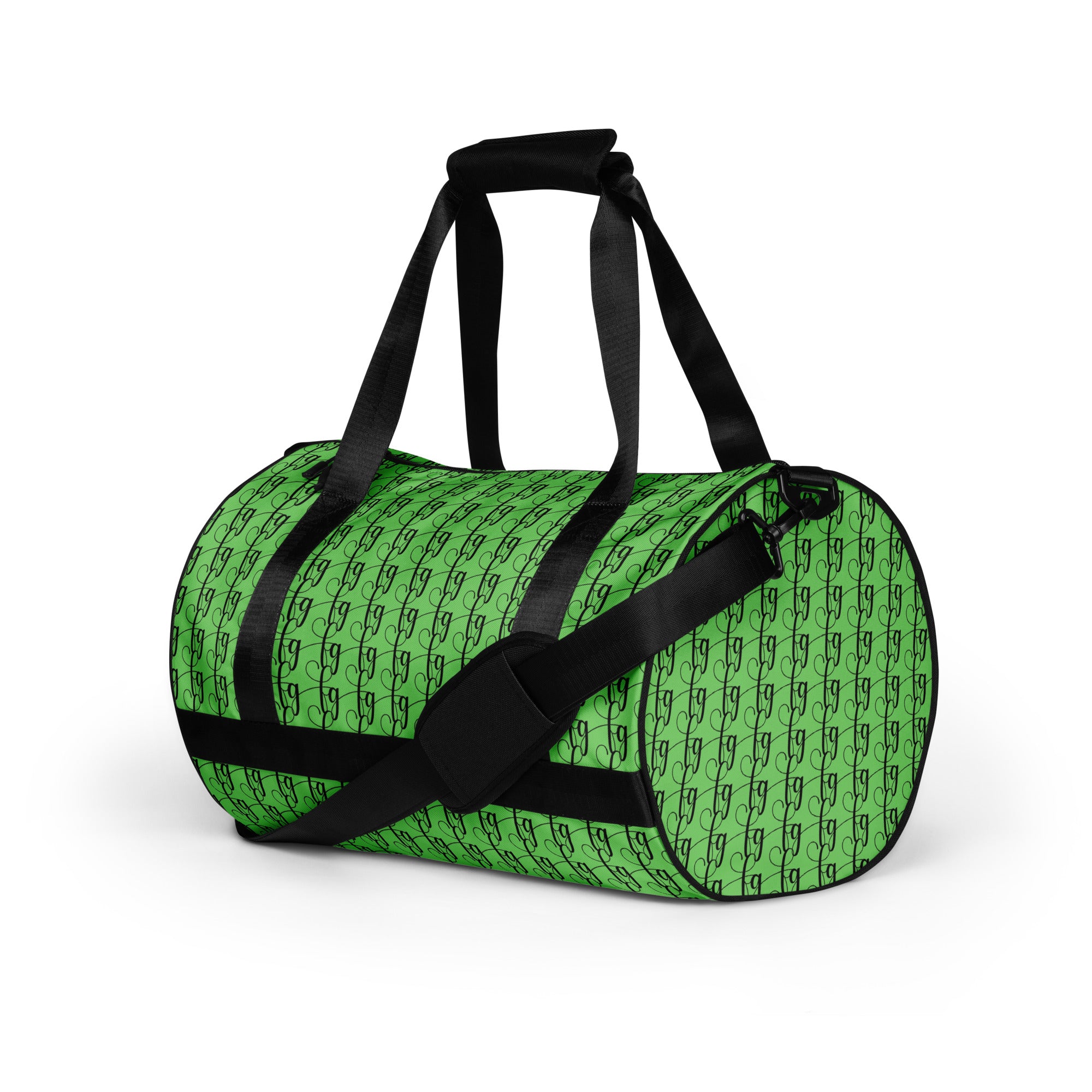 Mantis Green / Black FG Blocked Gym Bag - FleekGoddess
