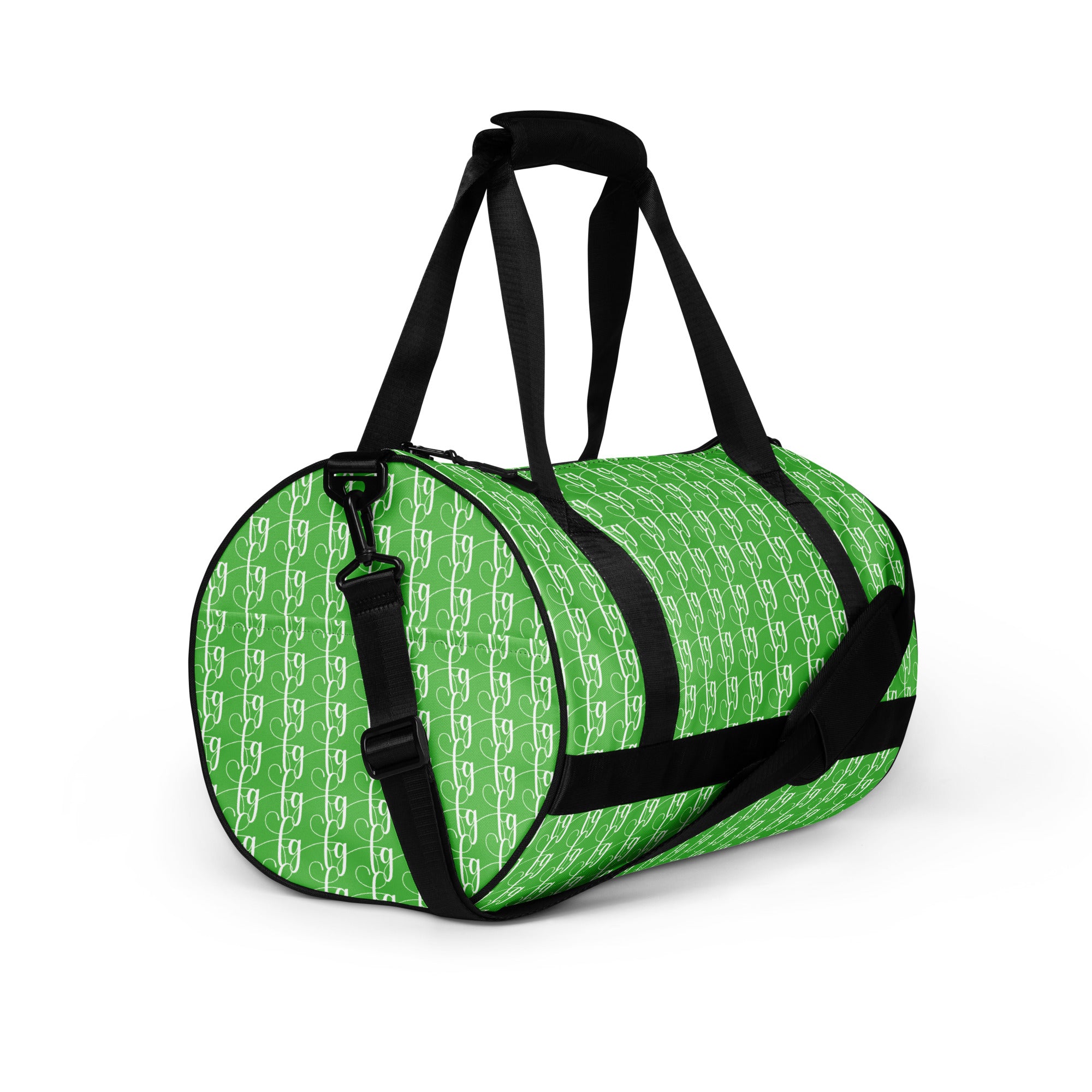 Mantis Green / White FG Blocked Gym Bag - FleekGoddess