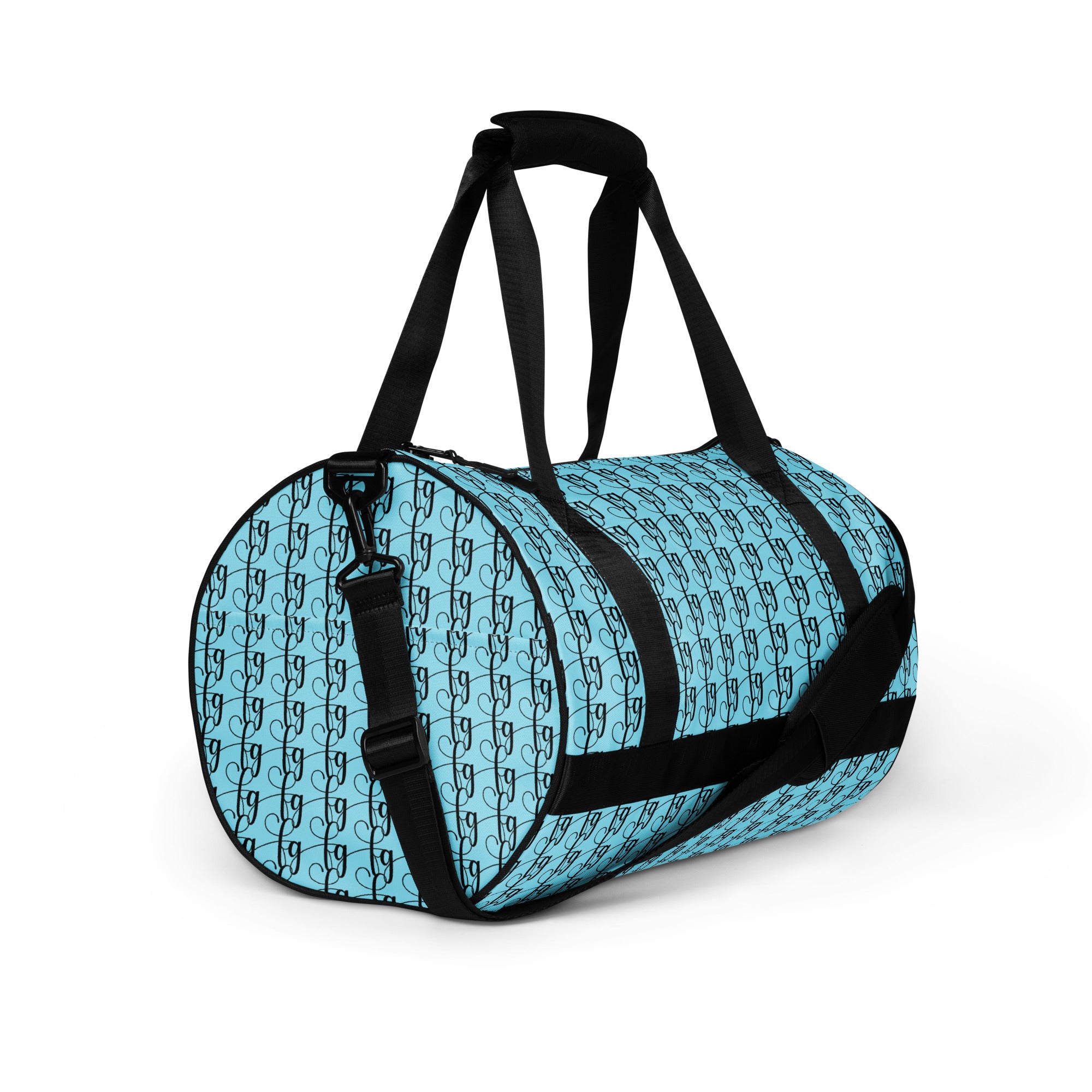 Blizzard Blue / Black FG Blocked Gym Bag - FleekGoddess