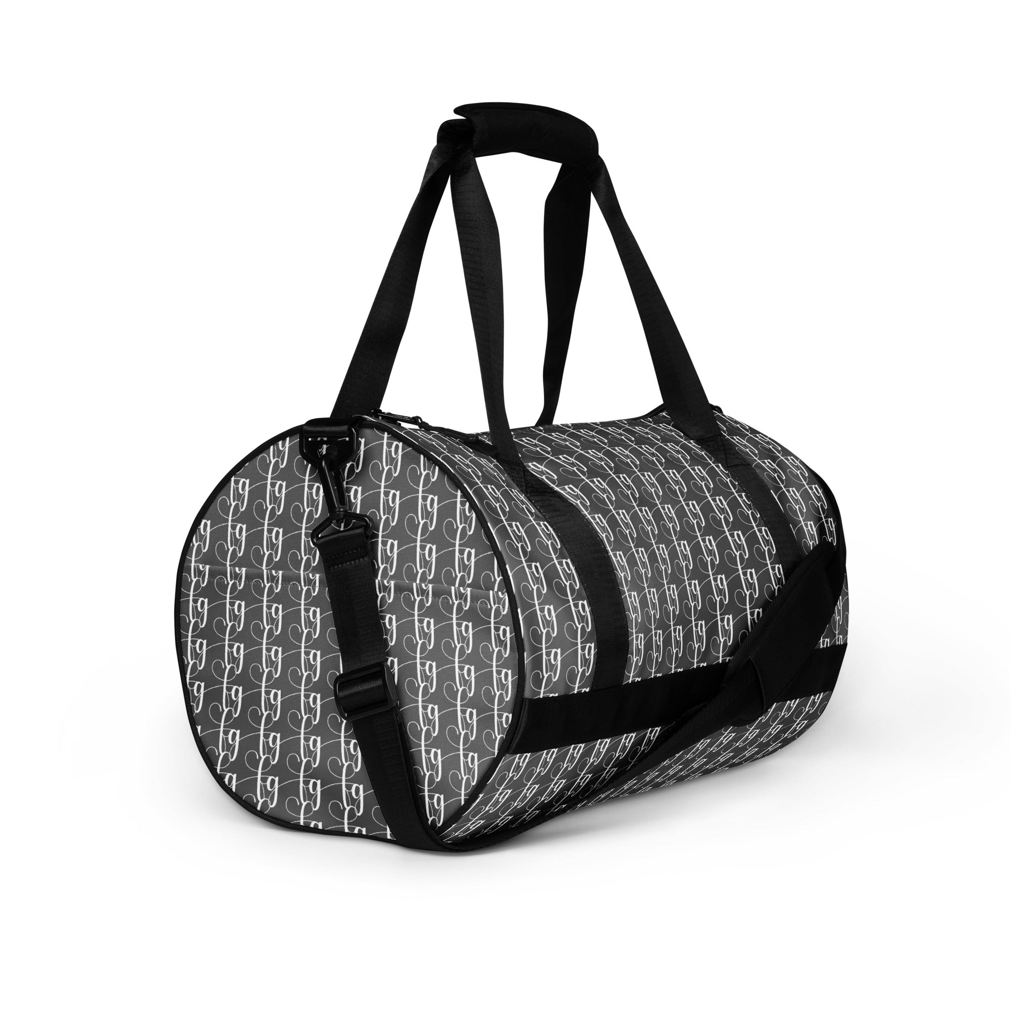 Gray / White FG Blocked Gym Bag - FleekGoddess