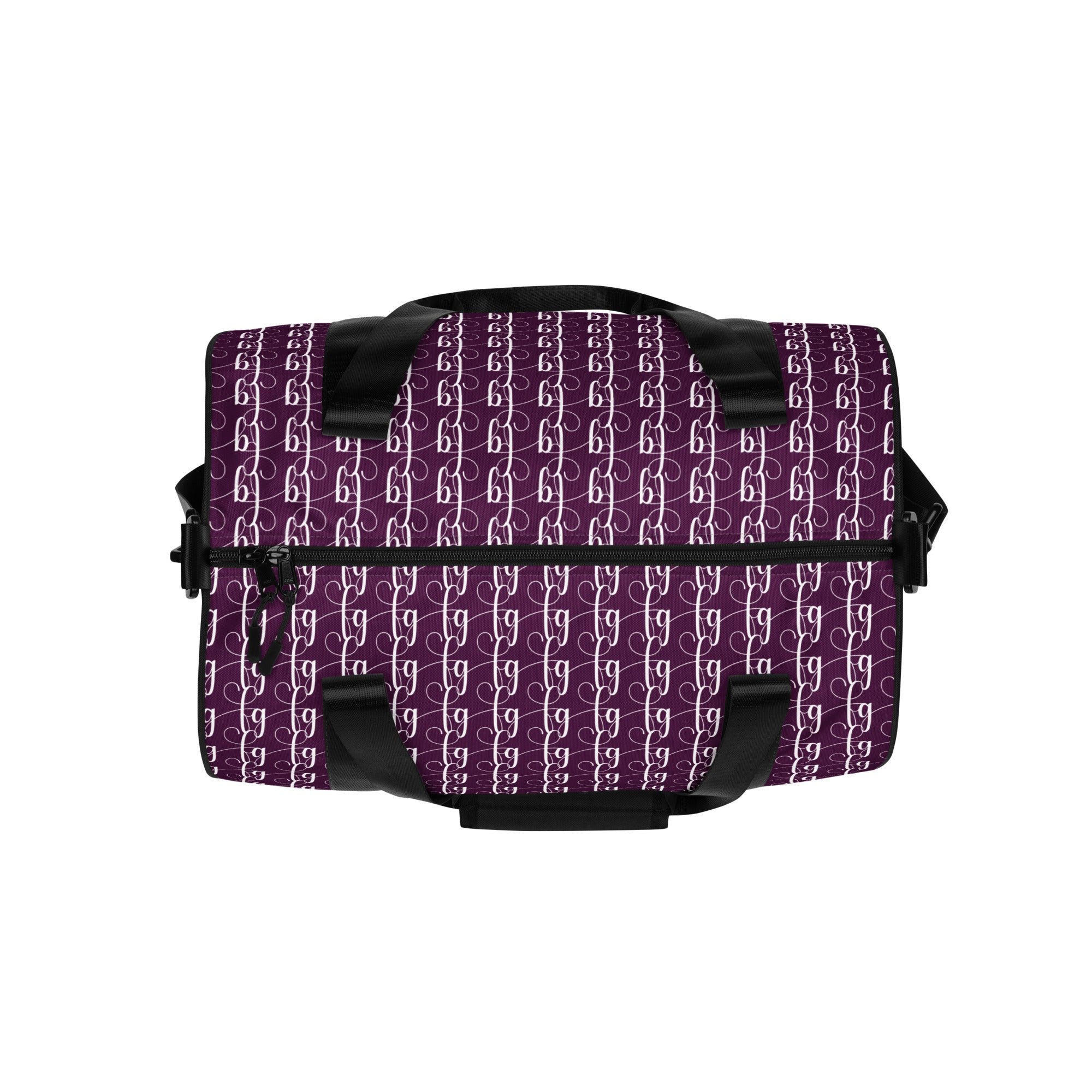 Tyrian Purple / White FG Blocked Gym Bag - FleekGoddess