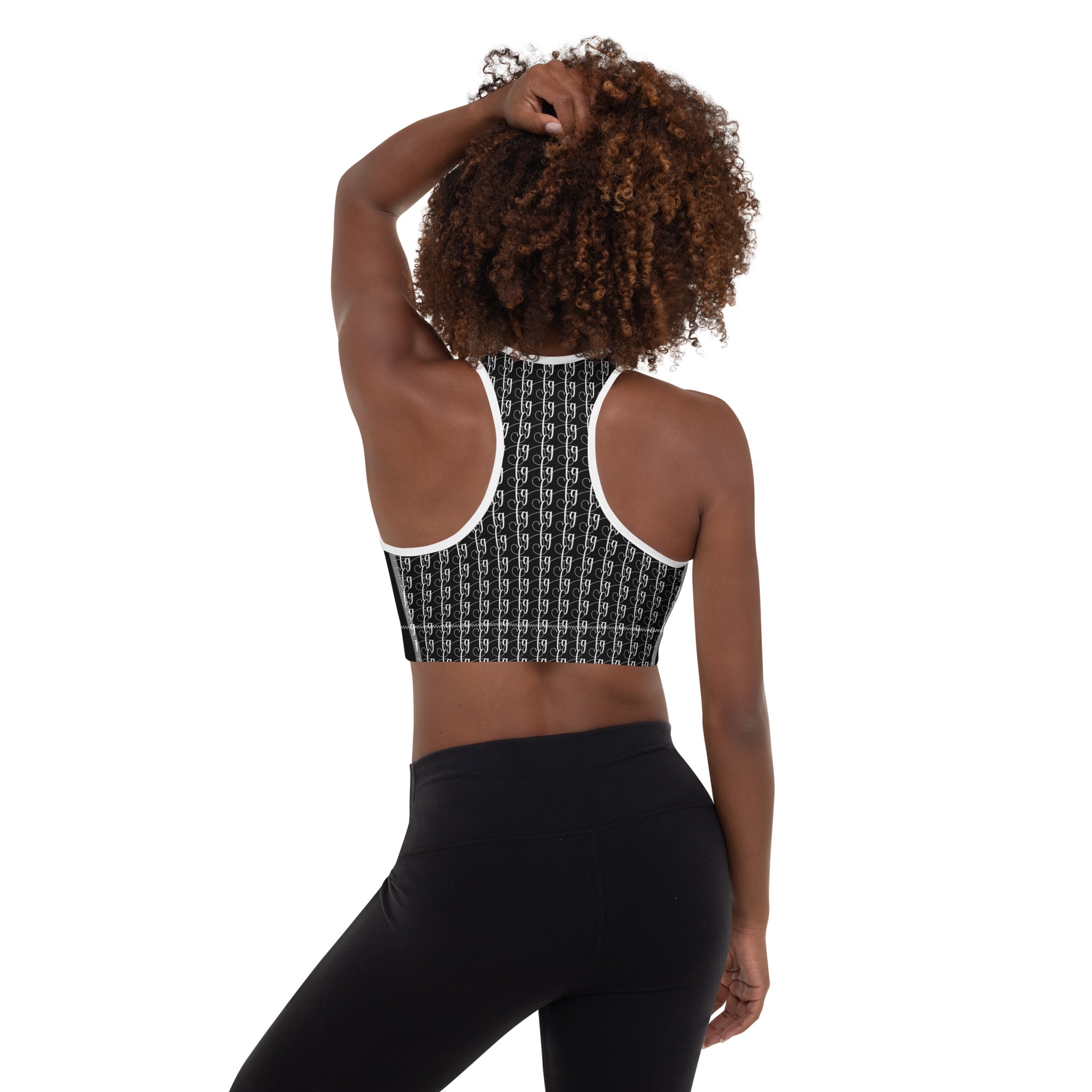 Black FleekGoddess Padded Sports Bra - FleekGoddess