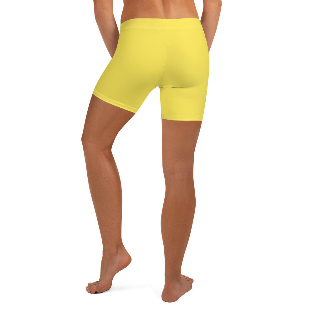 Paris Daisy Yellow / Black FG Shorts - FleekGoddess