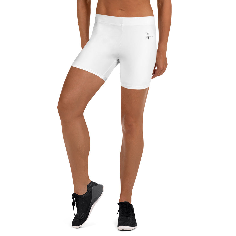 White / Black FG Shorts - FleekGoddess