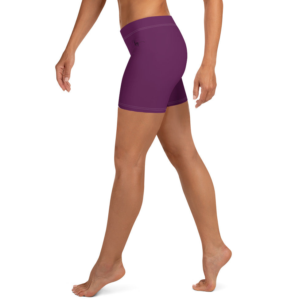 Tyrian Purple / Black FG Shorts - FleekGoddess