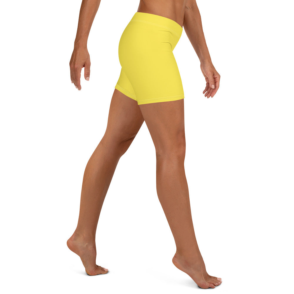 Paris Daisy Yellow / Black FG Shorts - FleekGoddess