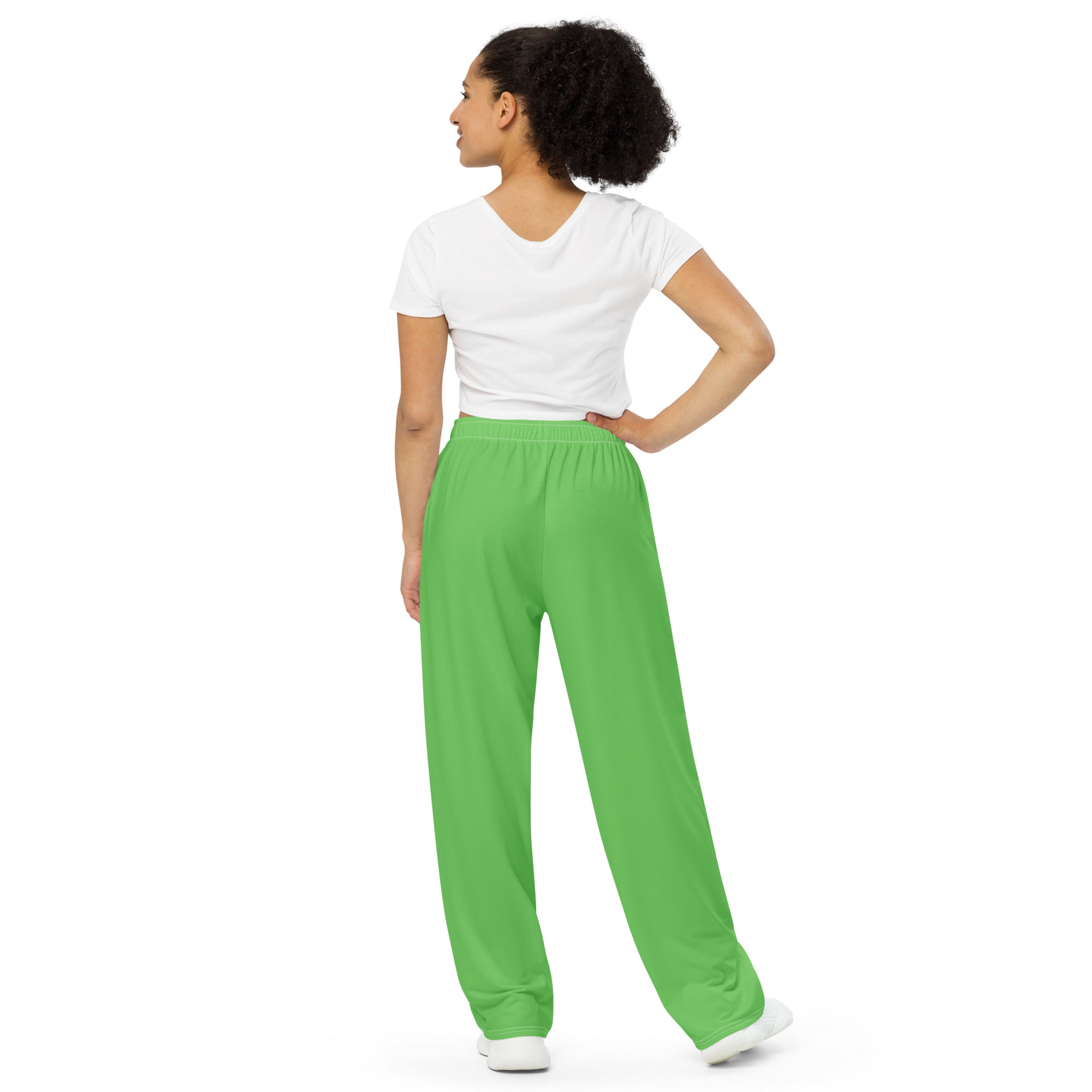 Mantis Green / Black FG Wide-Leg Pants - FleekGoddess