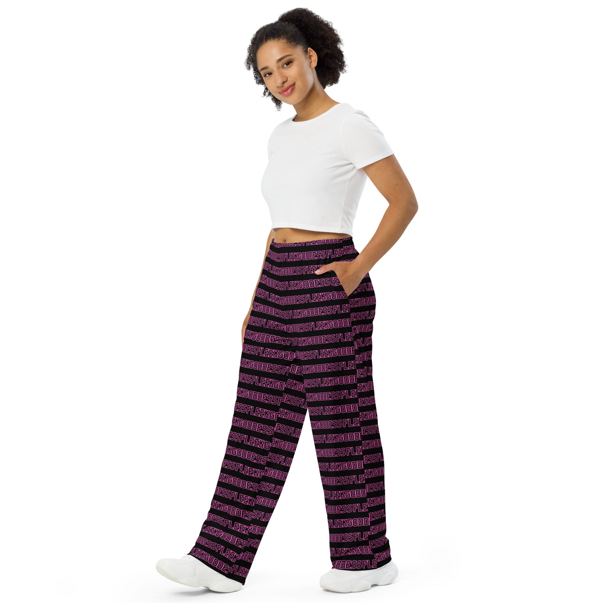 FleekGoddess Blocked Wide-Leg Pants - FleekGoddess