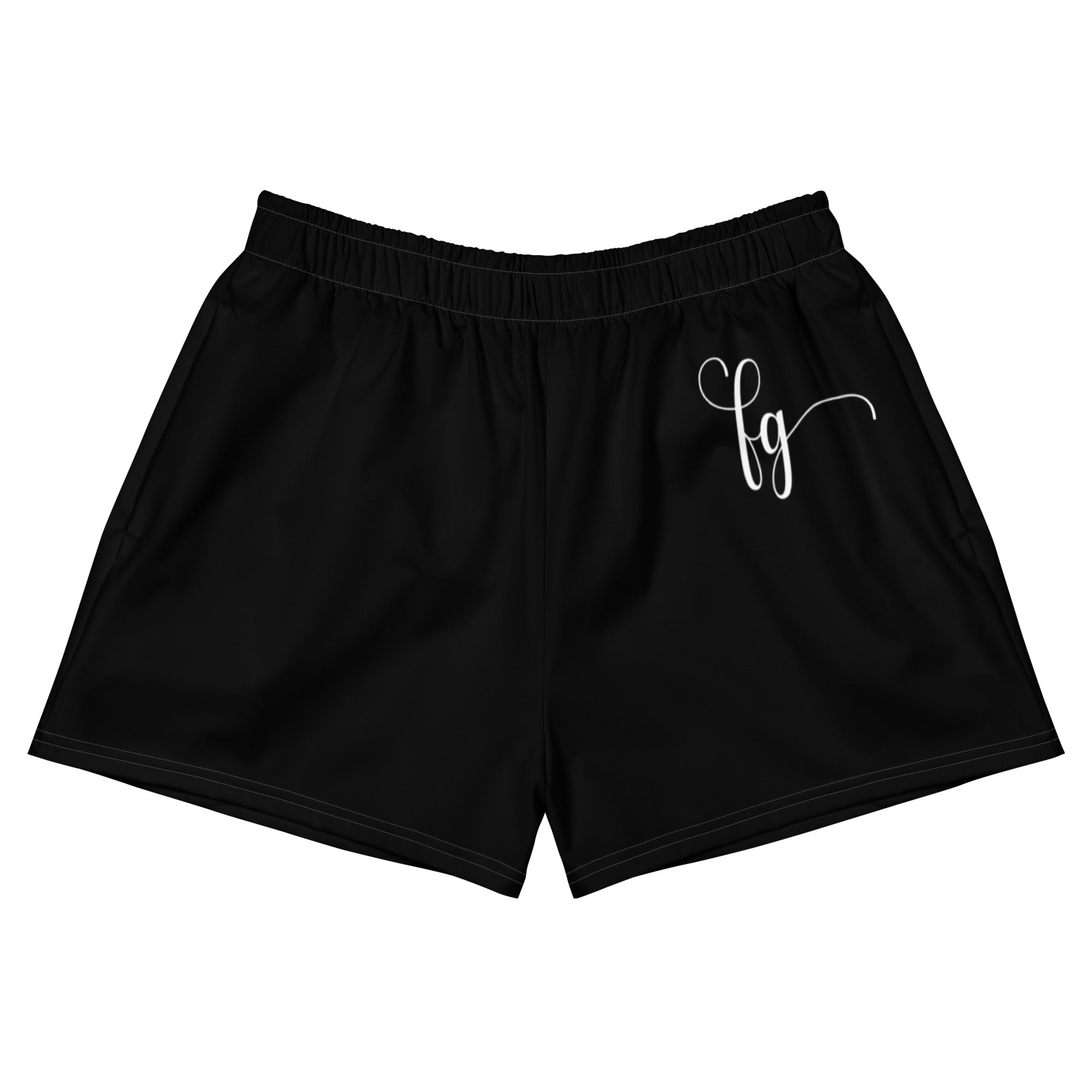 Black / White FG Athletic Shorts - FleekGoddess