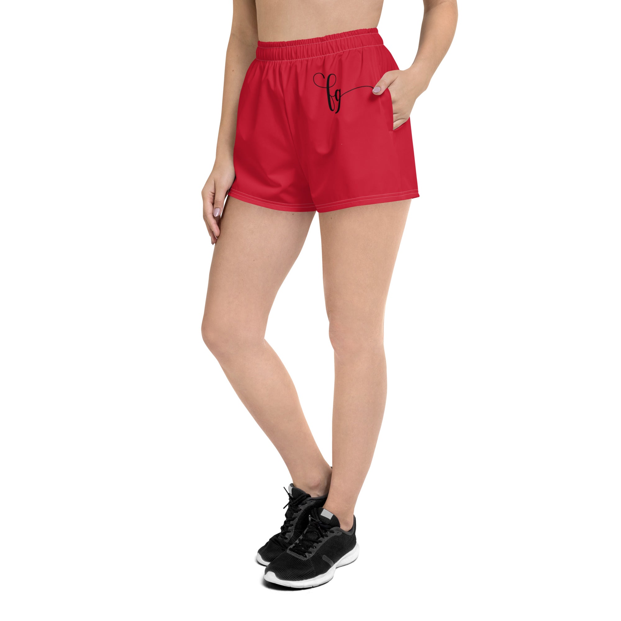 Red / Black FG Athletic Shorts - FleekGoddess