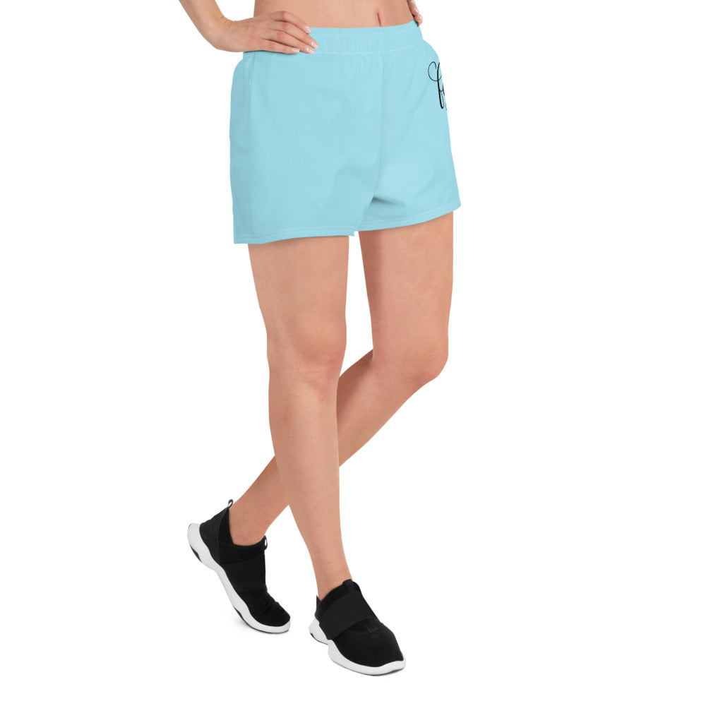 Blizzard Blue / Black FG Athletic Shorts - FleekGoddess