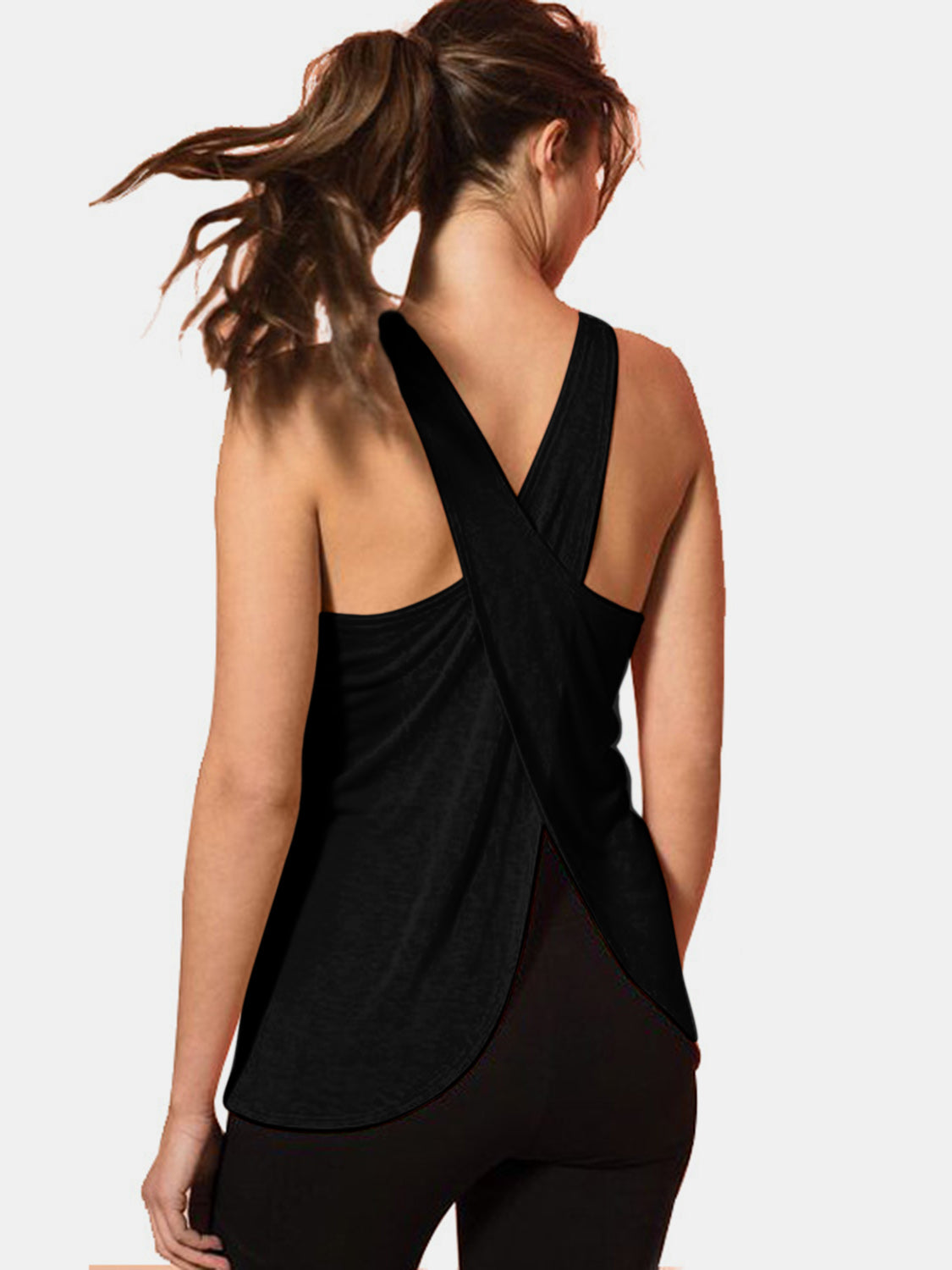 YogaFlex Crisscross Scoop Neck Active Tank - FleekGoddess