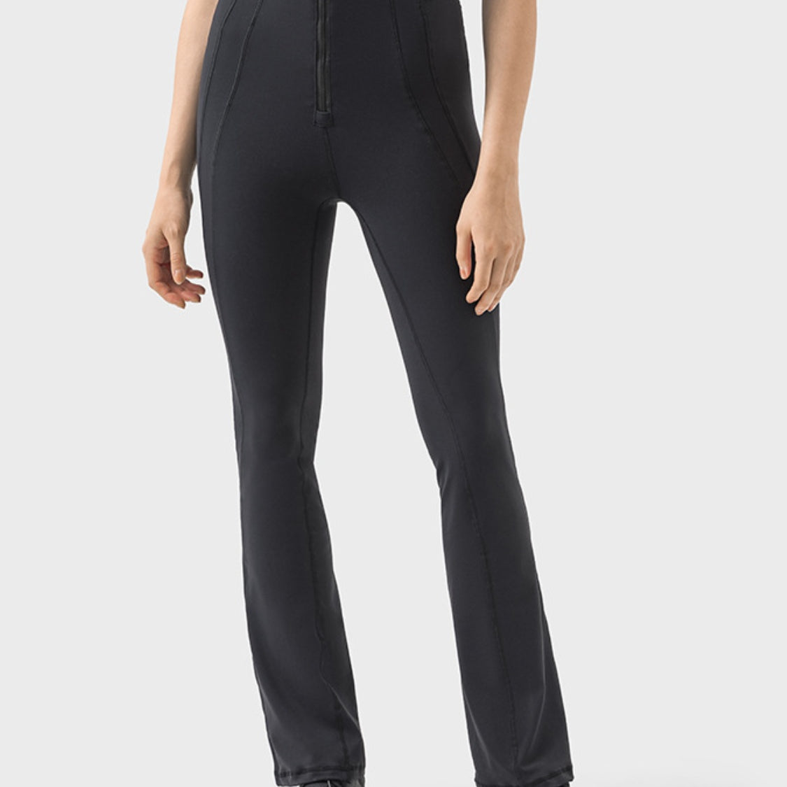 ZenSculpt Zipper Detail High Waist Active Pants