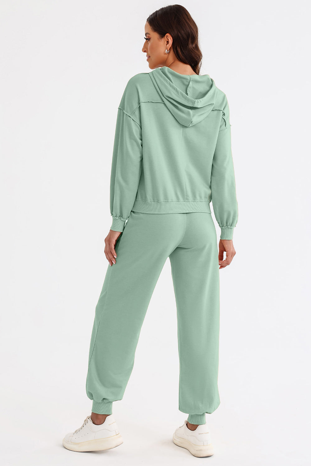 TrainTech Cutout Drawstring Hoodie and Joggers Active Set - FleekGoddess