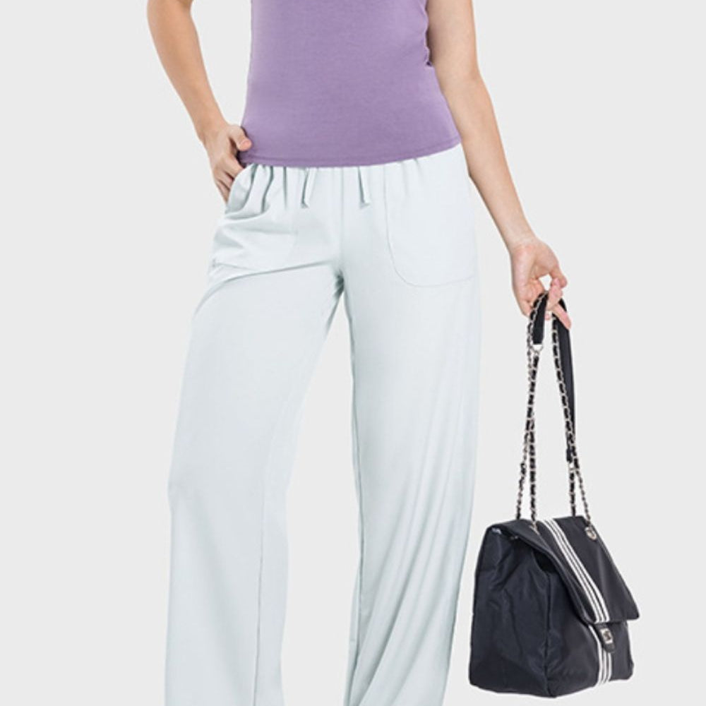 YogaFlex Drawstring Pocketed Active Pants