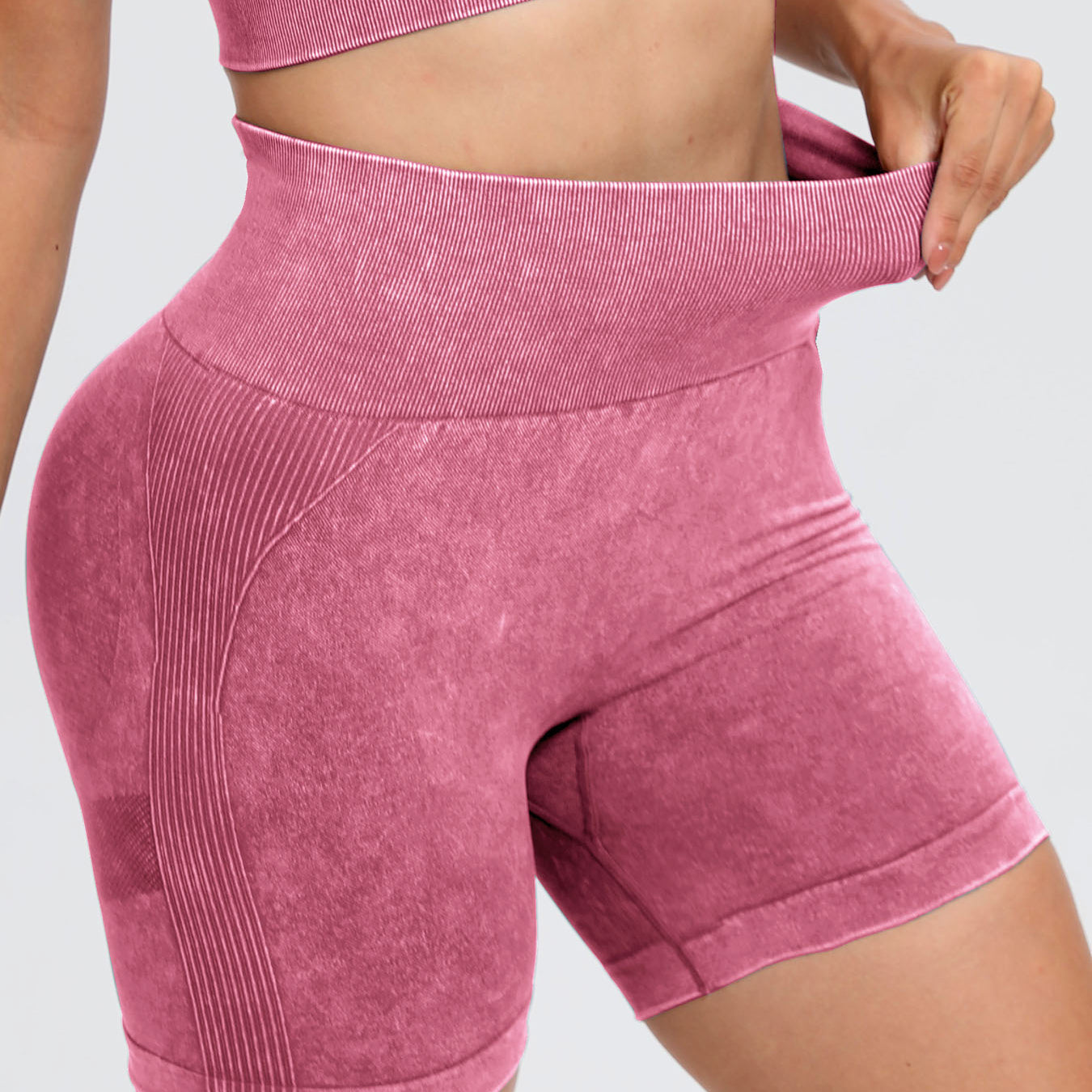 ZenSculpt Washed High Waist Active Shorts