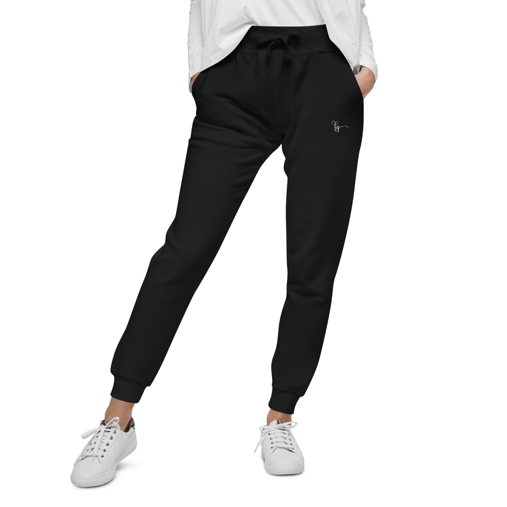 FleeceFlex White FG Sweatpants - FleekGoddess
